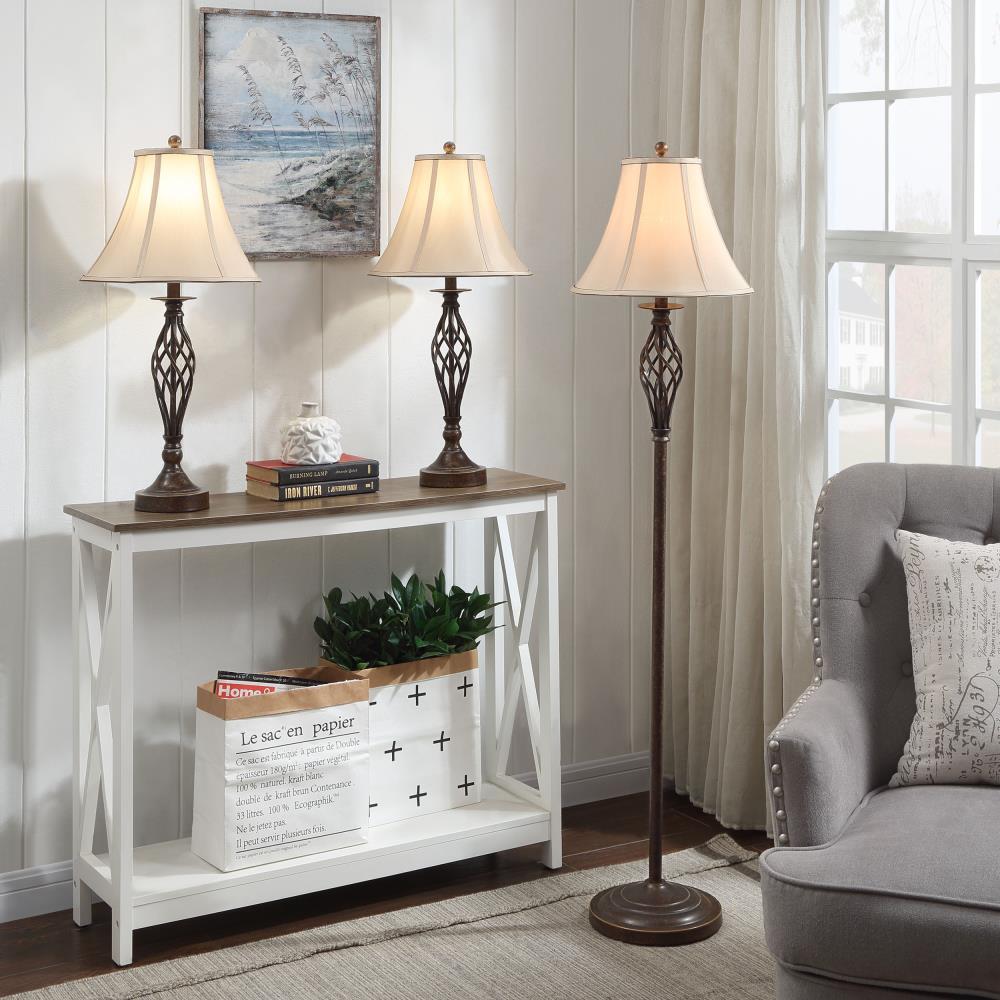 Stylecraft Home Collection - Barclay - 1 Light Table Lamp and Floor Lamp Set (2