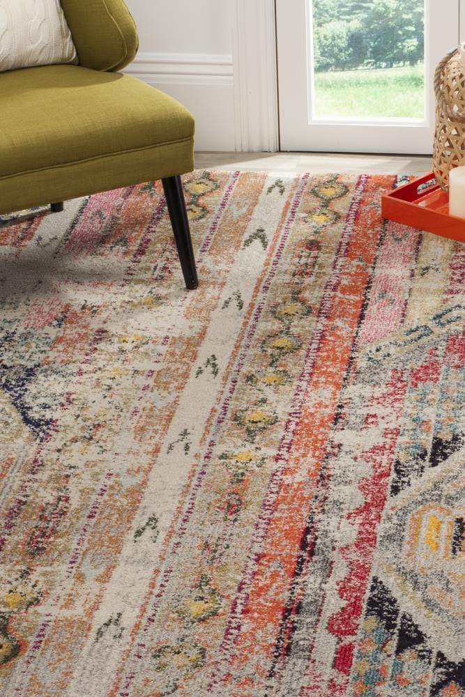 Monaco MNC222 Power Loomed Indoor Area Rug - Light Grey/Multi - 8'x10' - Safavieh