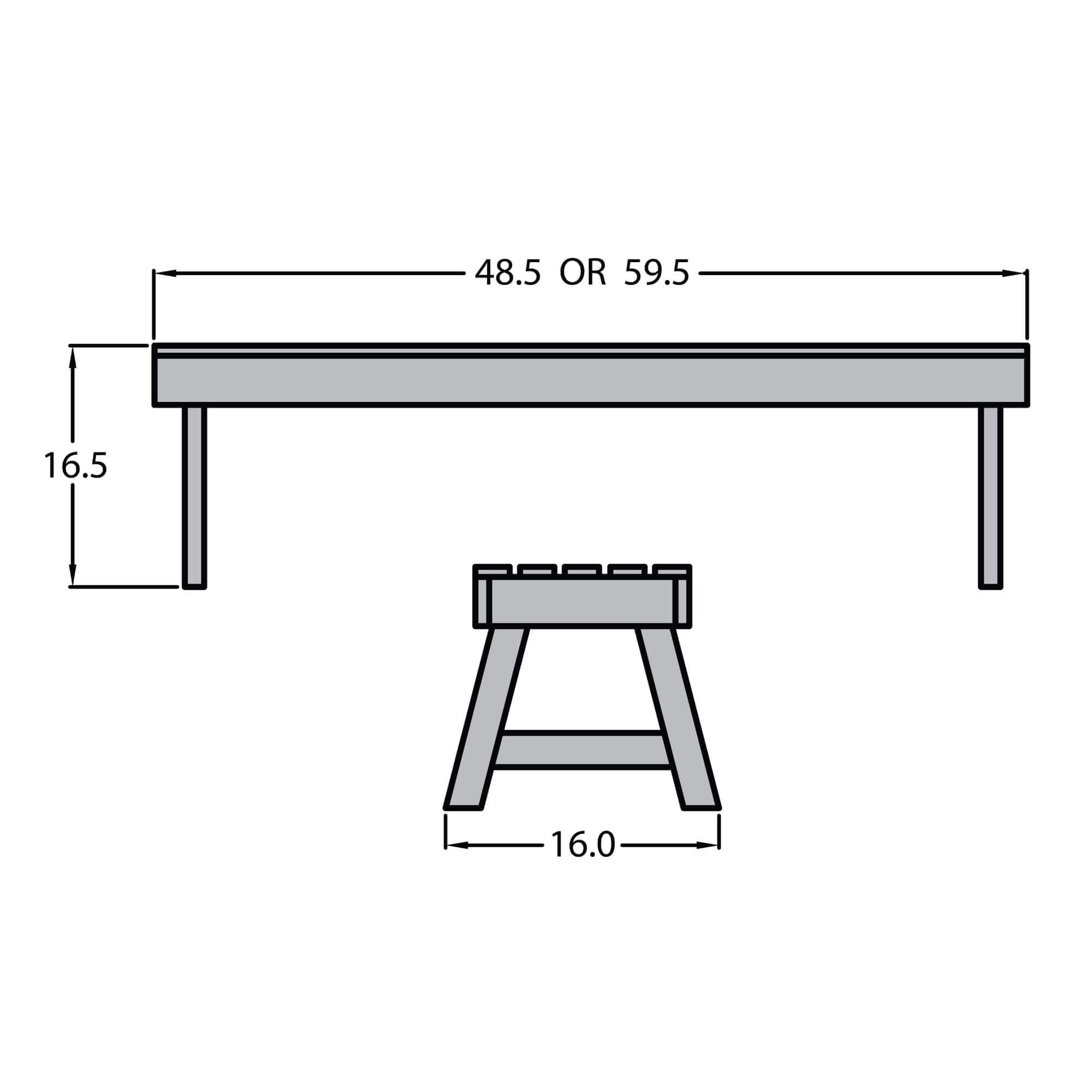 Highwood Weatherly 4-ft Picnic Bench - 2-Person, Eco-friendly, Synthetic Wood