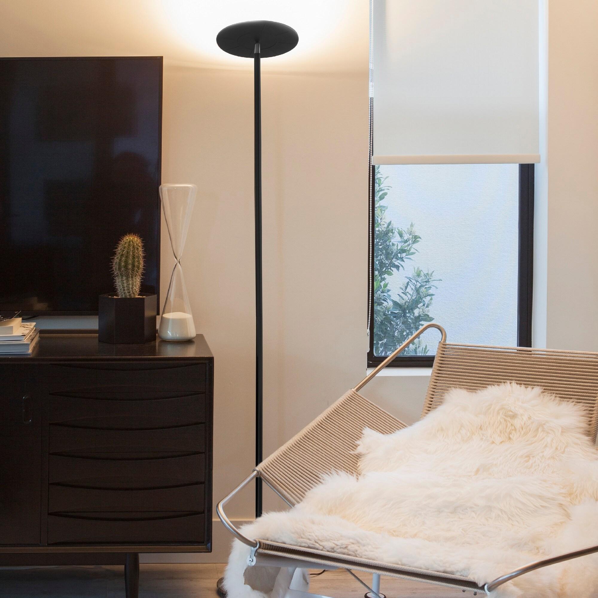 Brightech Sky Industrial 63 in. Dimmable LED Floor Lamp with Adjustable Head