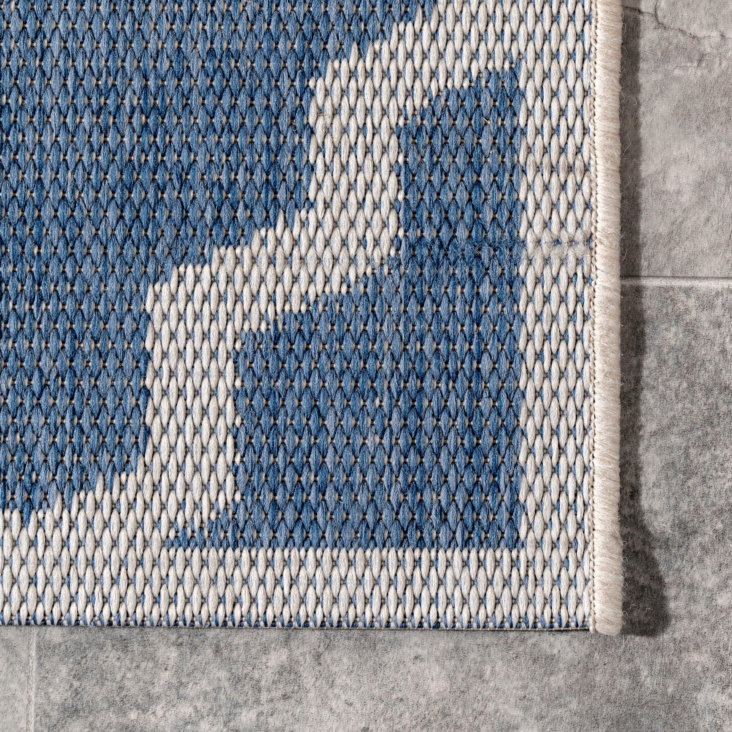 nuLOOM Gina Moroccan Indoor/Outdoor Accent Rug, 3' x 5', Blue