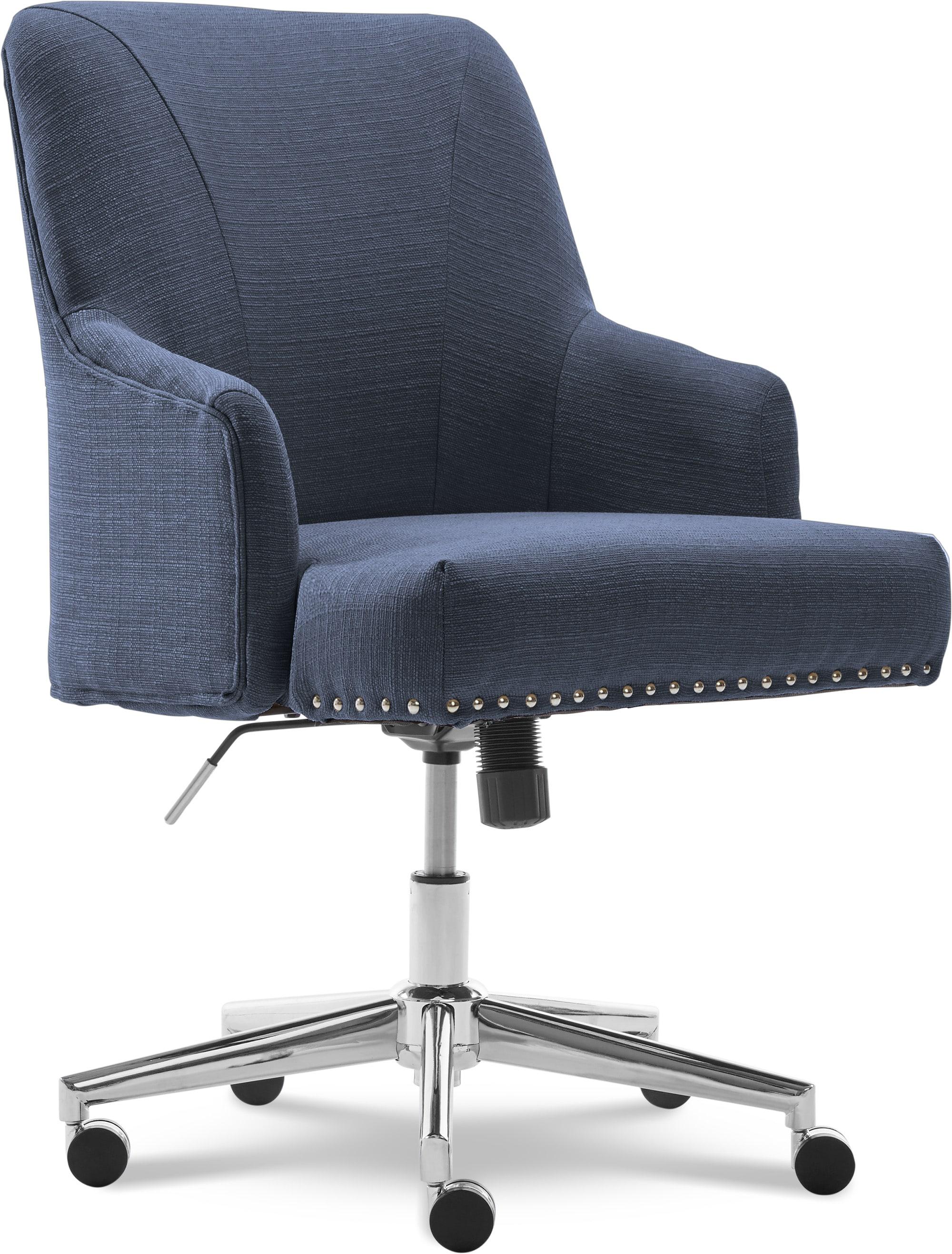 Style Leighton Home Office Chair Sanctuary Blue - Serta: Swivel, Adjustable, Wood Frame, Fixed Arms