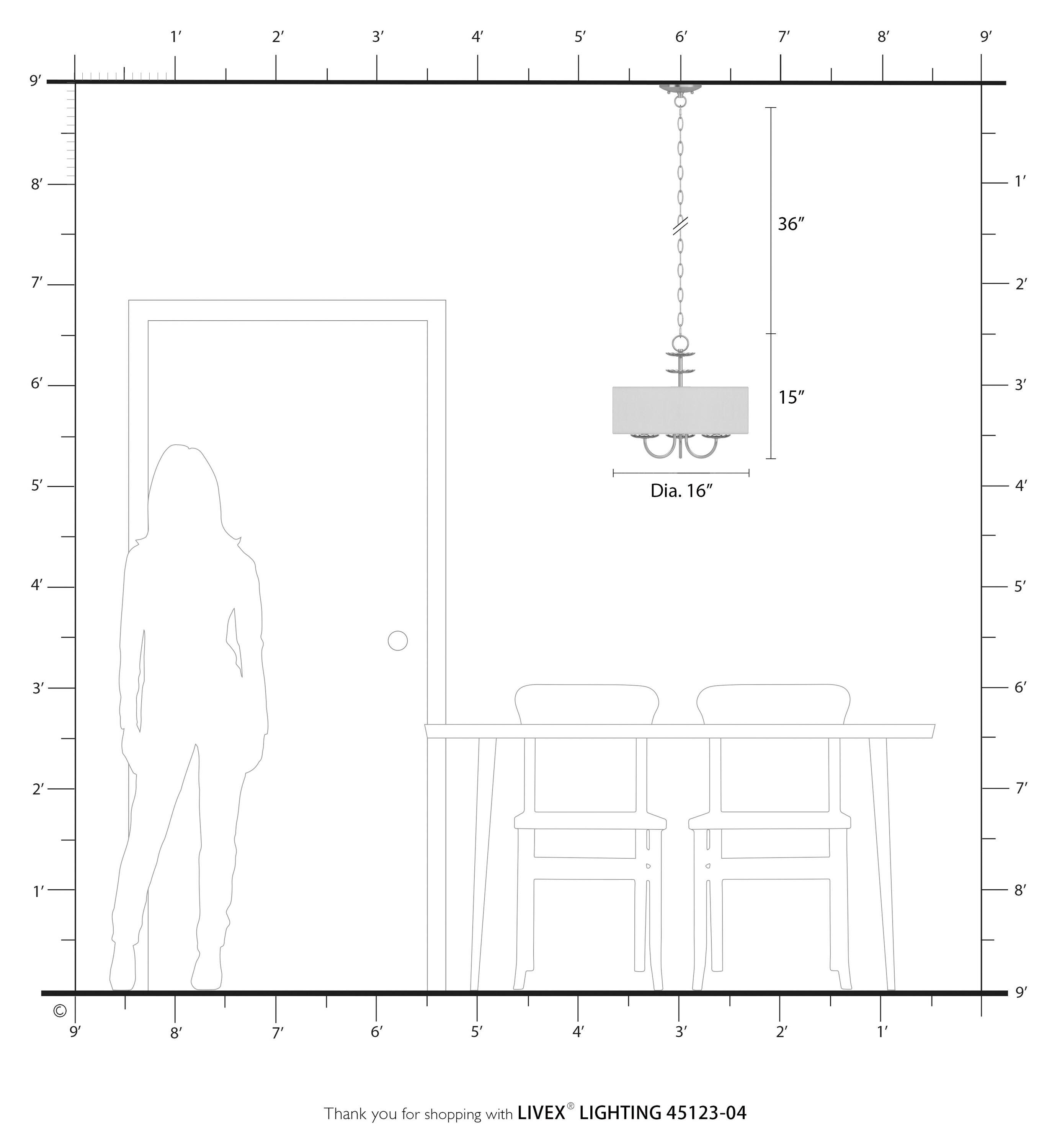 Livex Lighting Winchester 3 - Light Pendant in  Black