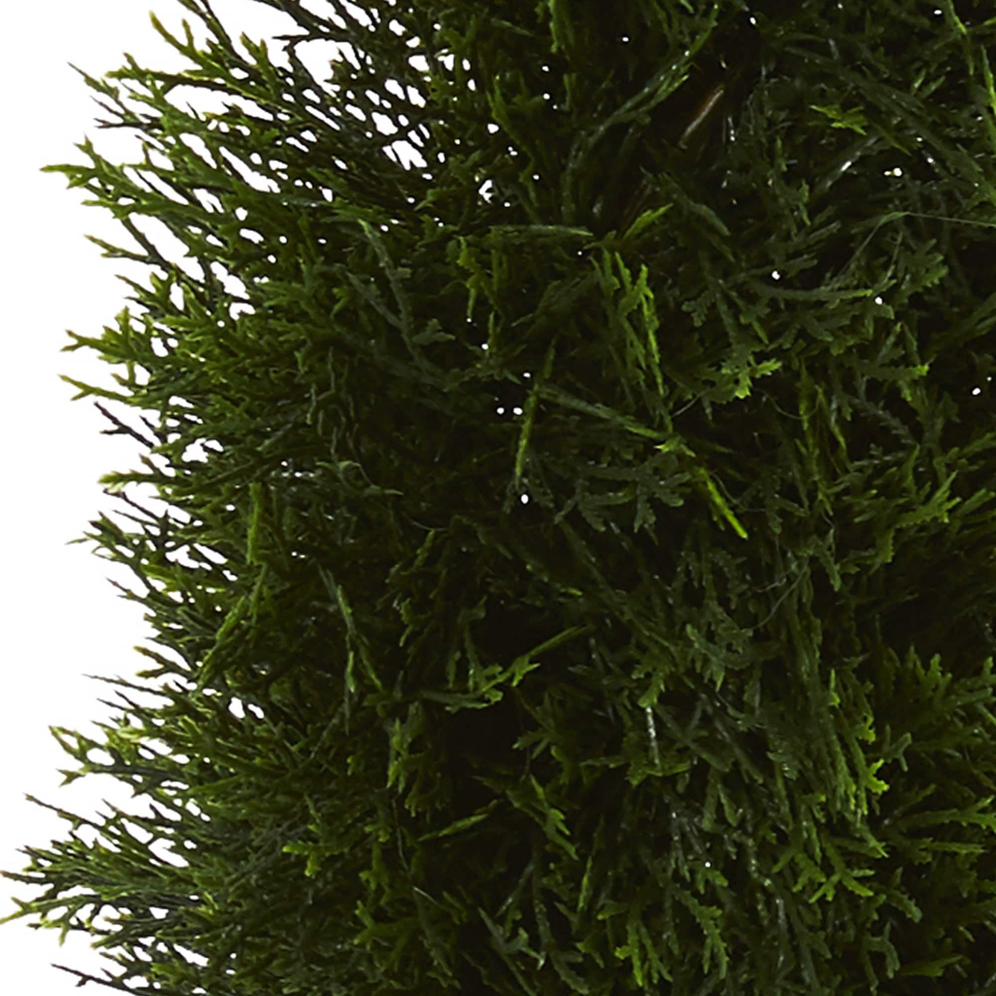 Double Pond Cypress Spiral Artificial Topiary Tree UV Resistant (Indoor - Outdoor)