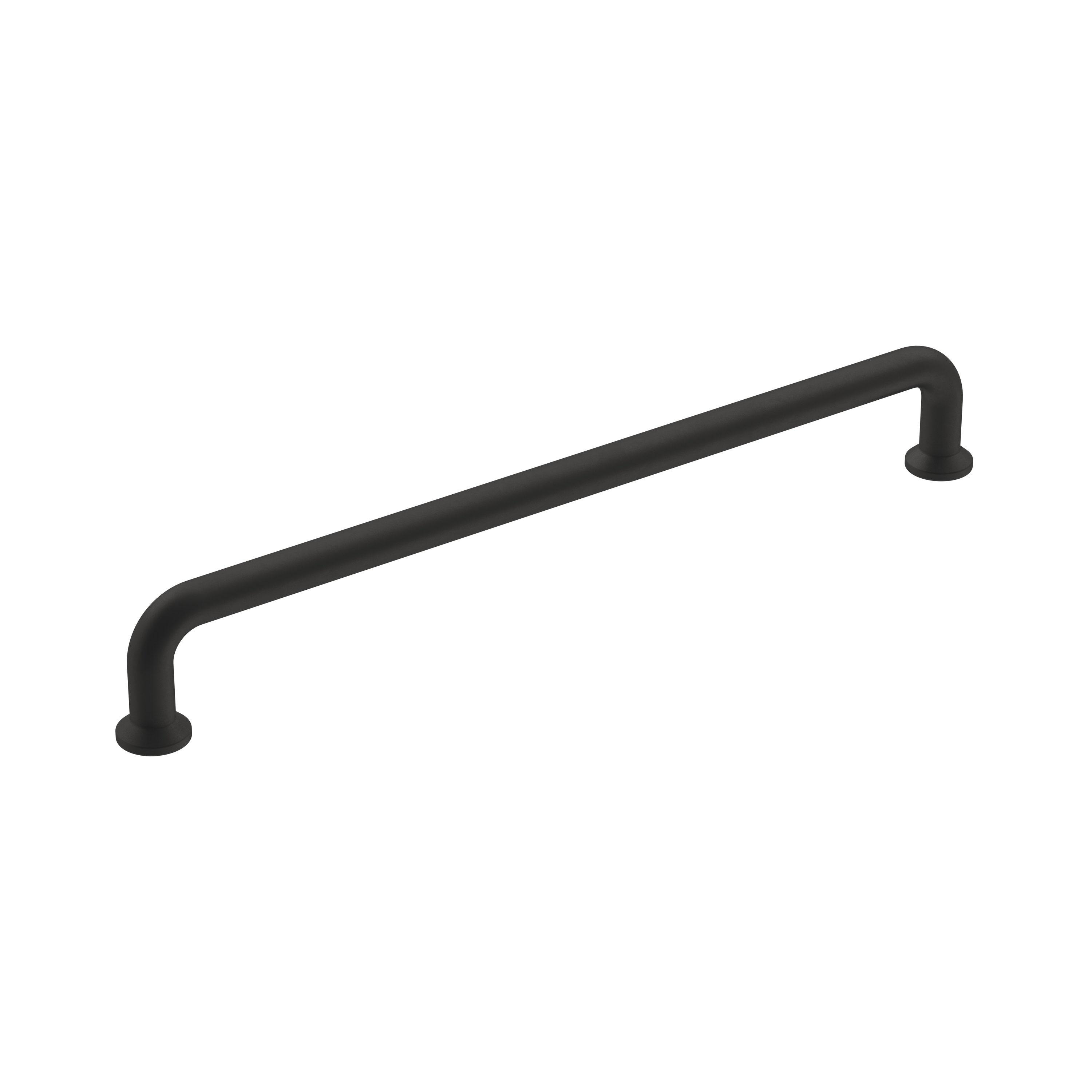 Amerock Factor 7-9/16 inch (192mm) Center-to-Center Matte Black Cabinet Pull