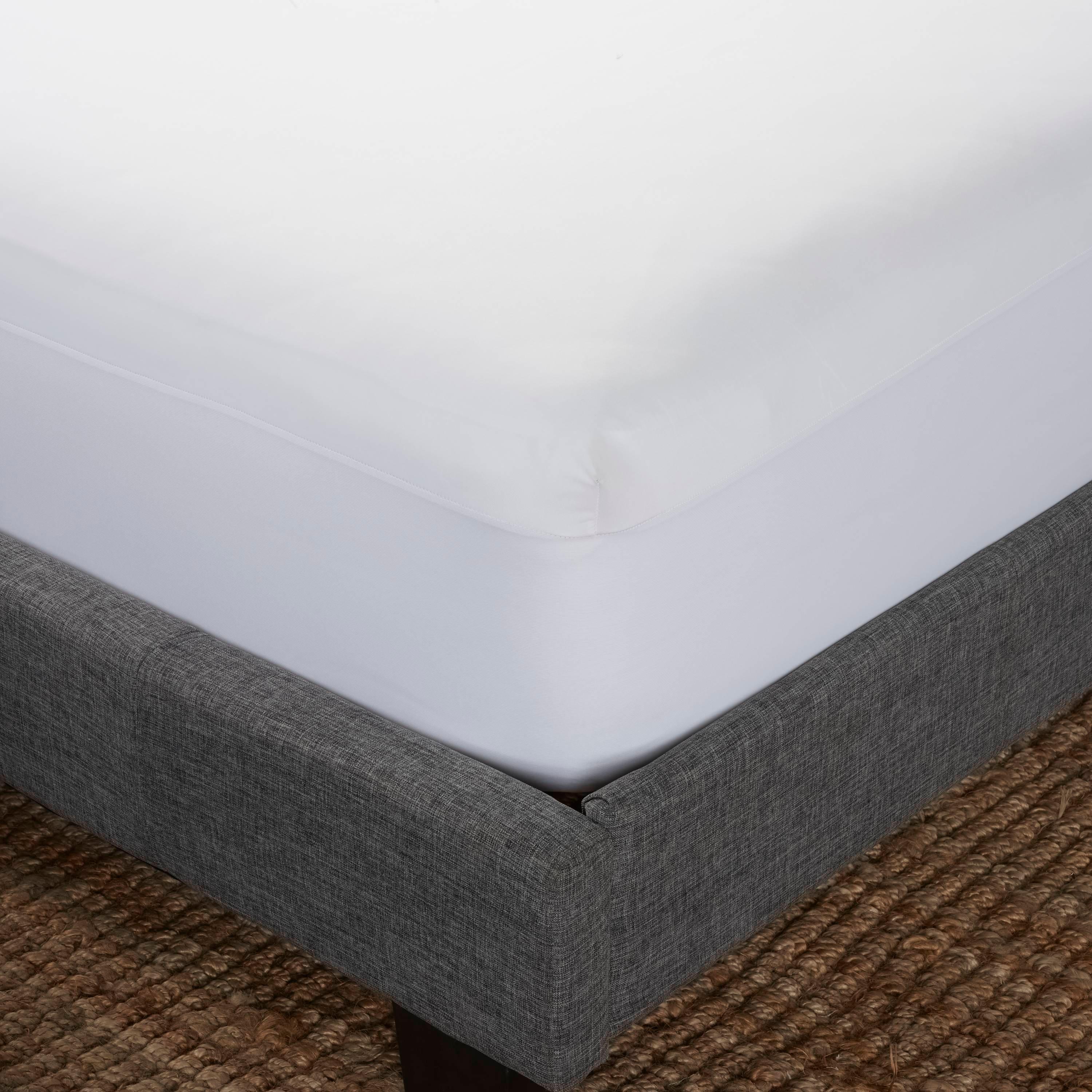 Serta Classic Bedding Bundle - Contains a Twin Size Mattress Protector and Sheet Set Along with One Standard Pillow - CertiPUR-US Certified White