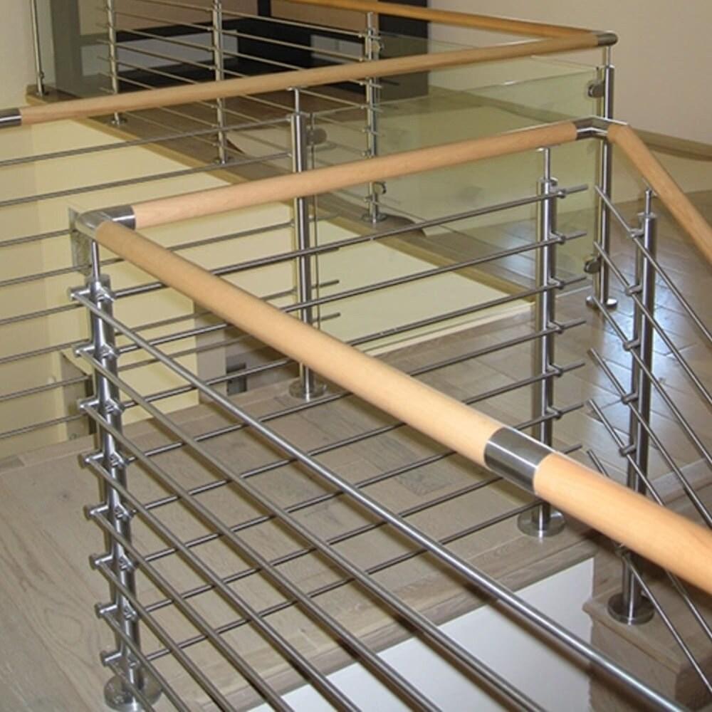 Indital 1.5" H x 4" W x 4" D Round Wall Flange/Anchor for Wooden Handrails