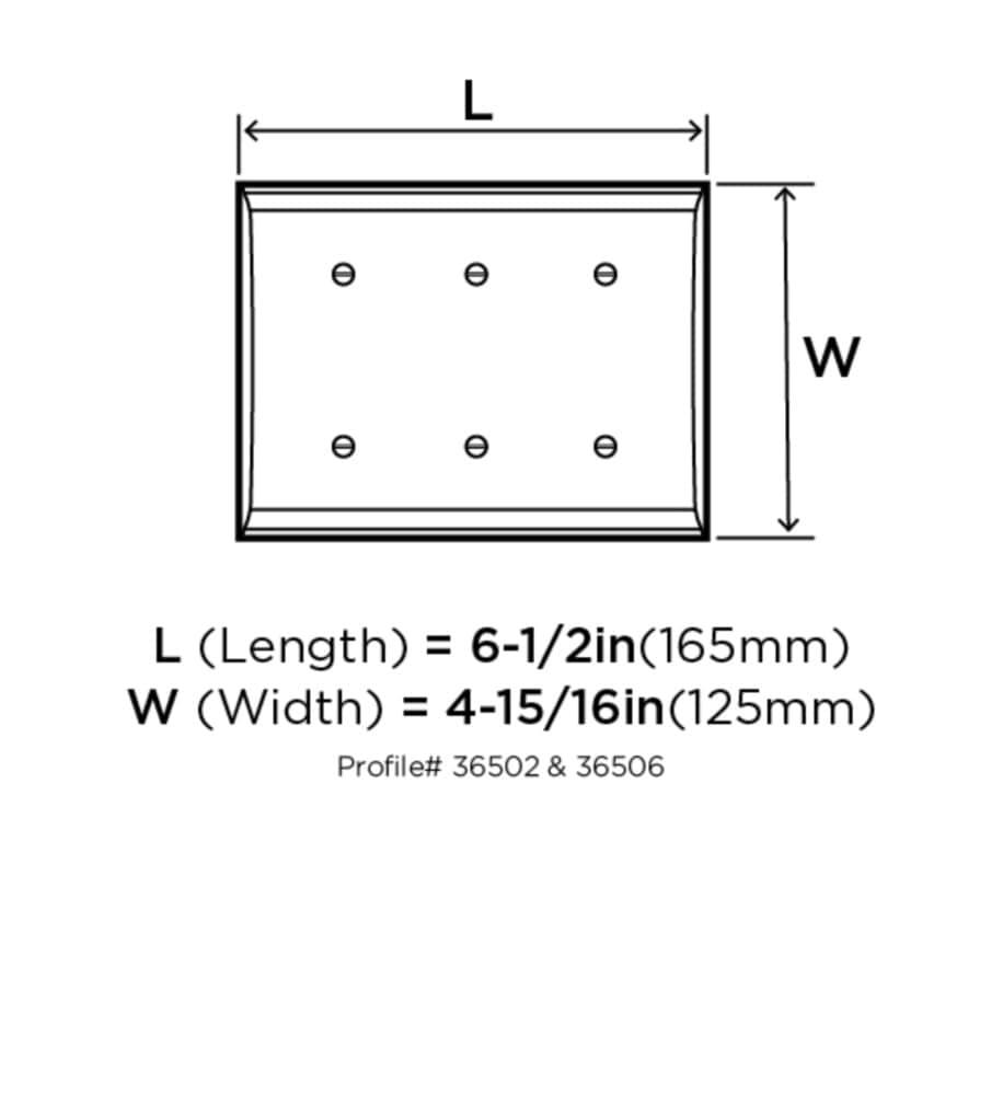 Amerock Candler 3 Toggle Oil-Rubbed Bronze Wall Plate