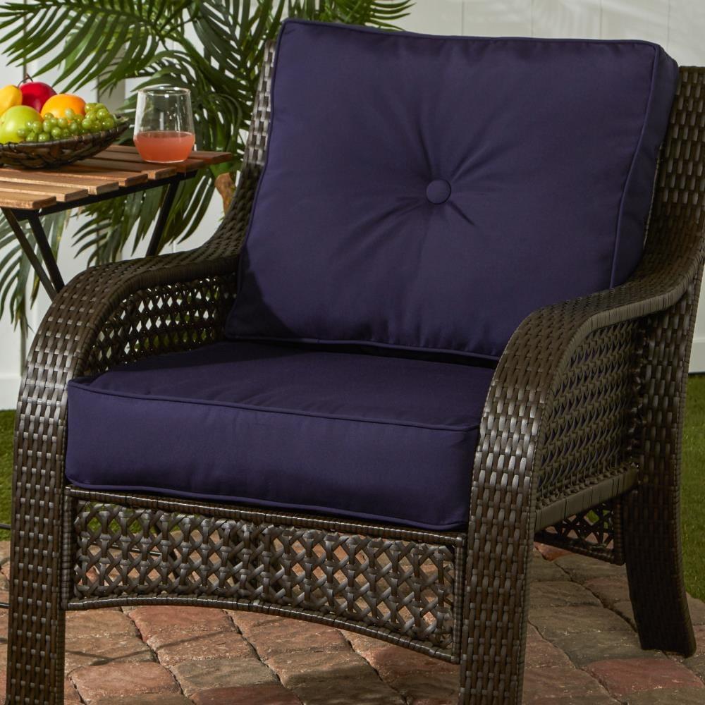 Sunbrella 2-Piece Outdoor Deep Seat Cushion Set in Canvas Navy