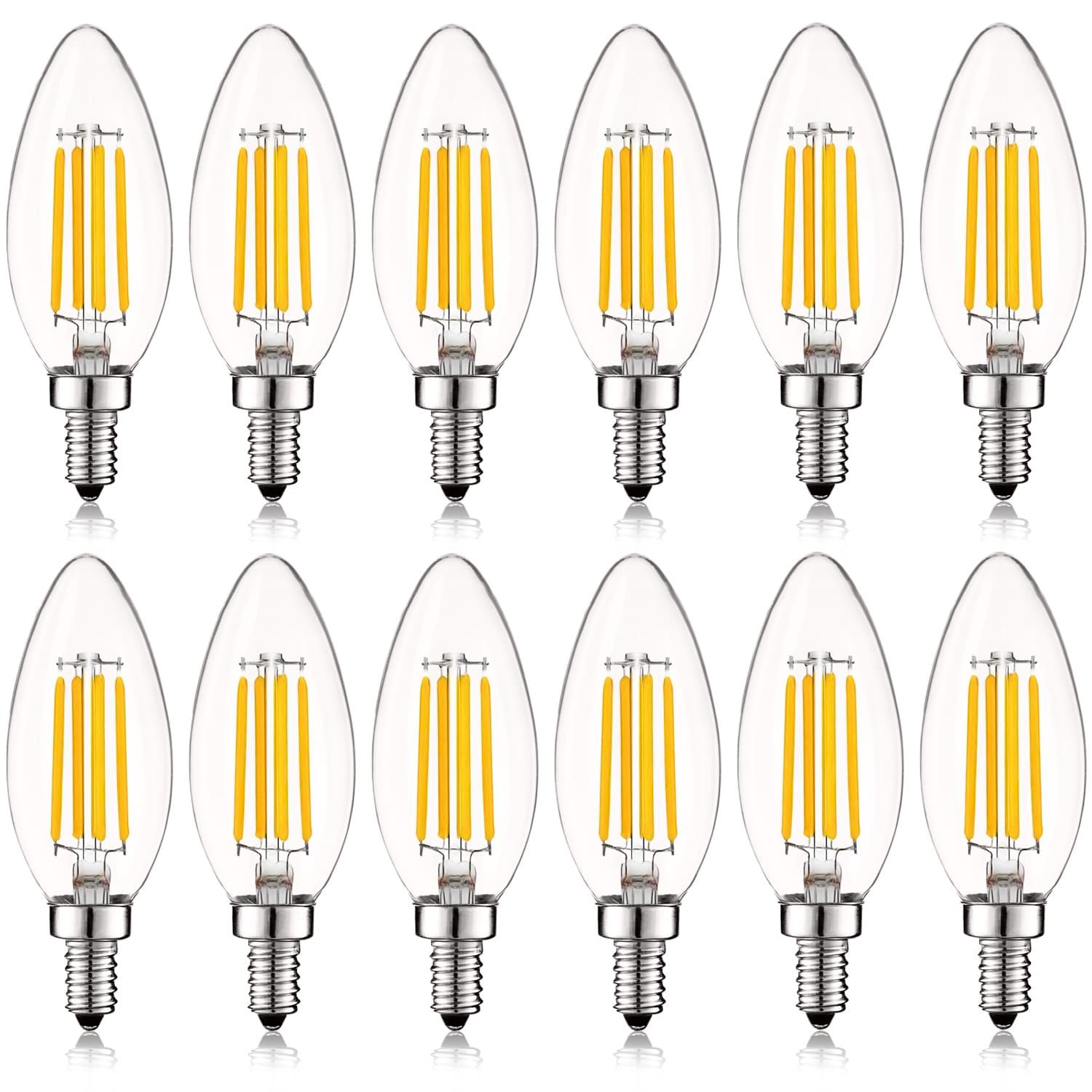 Equivalent E12/Candelabra Dimmable 2700K LED Bulb