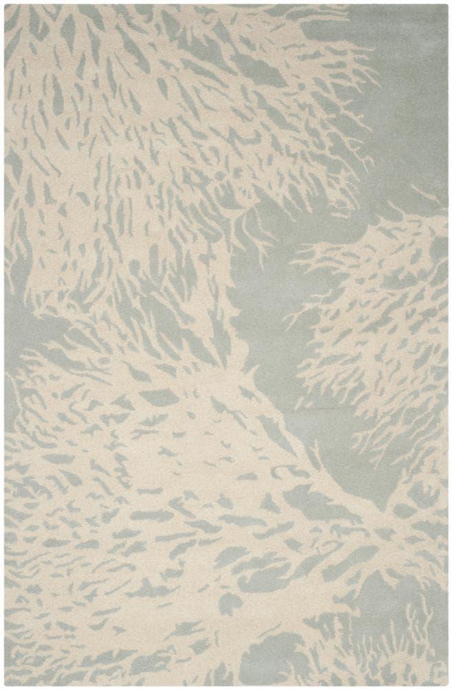 Bella BEL115 Hand Tufted Area Rug - Grey/Ivory - 4'x6' - Safavieh.