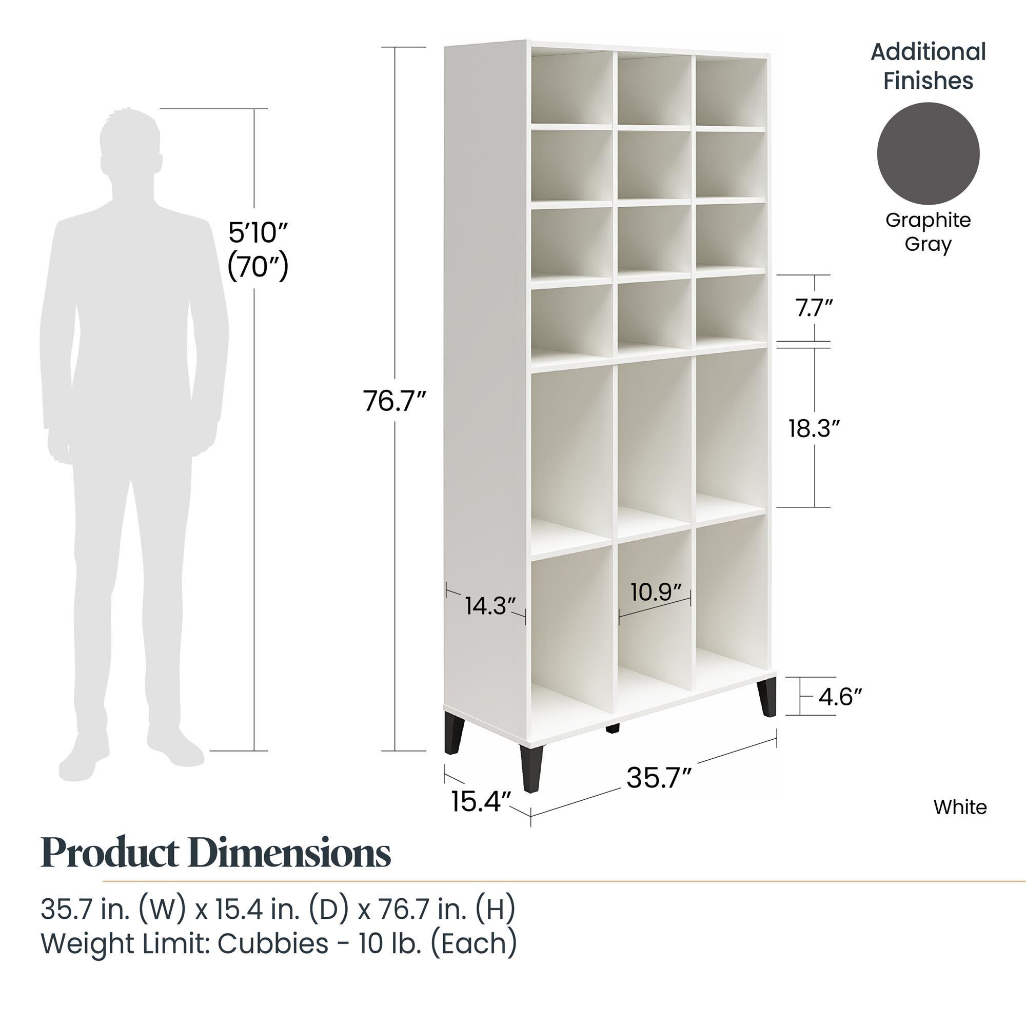 Flex Athletic Shoe Storage Cabinet for Boots & Tennis Shoes, Graphite