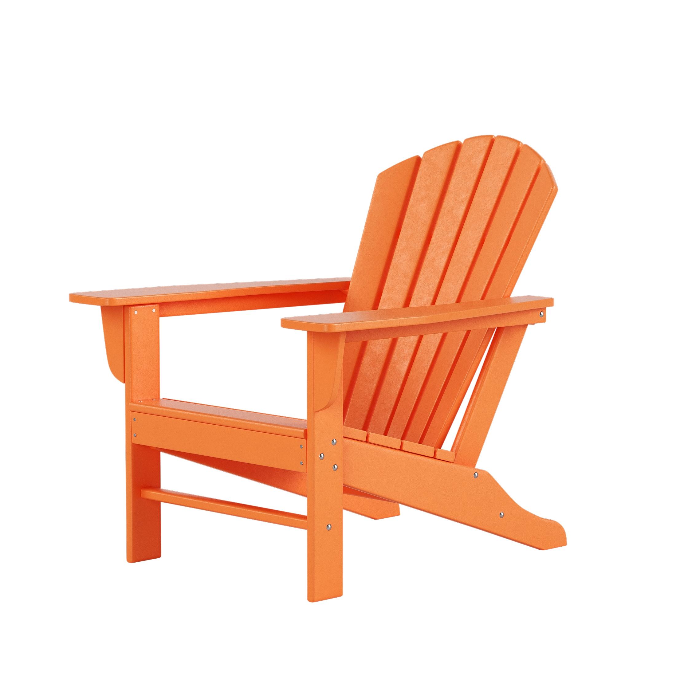 Polytrends  Altura  Outdoor Eco-Friendly All Weather Poly Patio Adirondack Chair (Set of 2) Orange