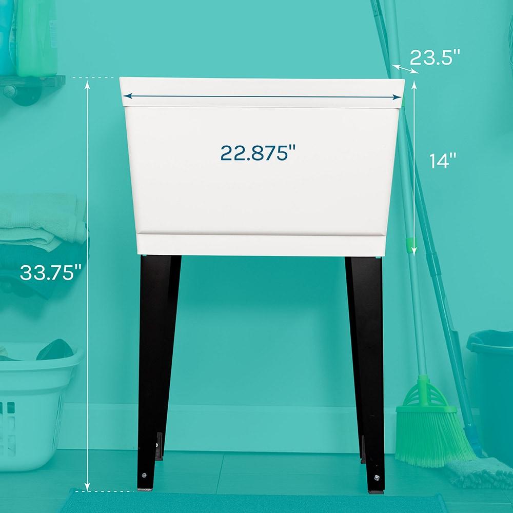 23.5'' L x 23.5'' W Free Standing Laundry Sink