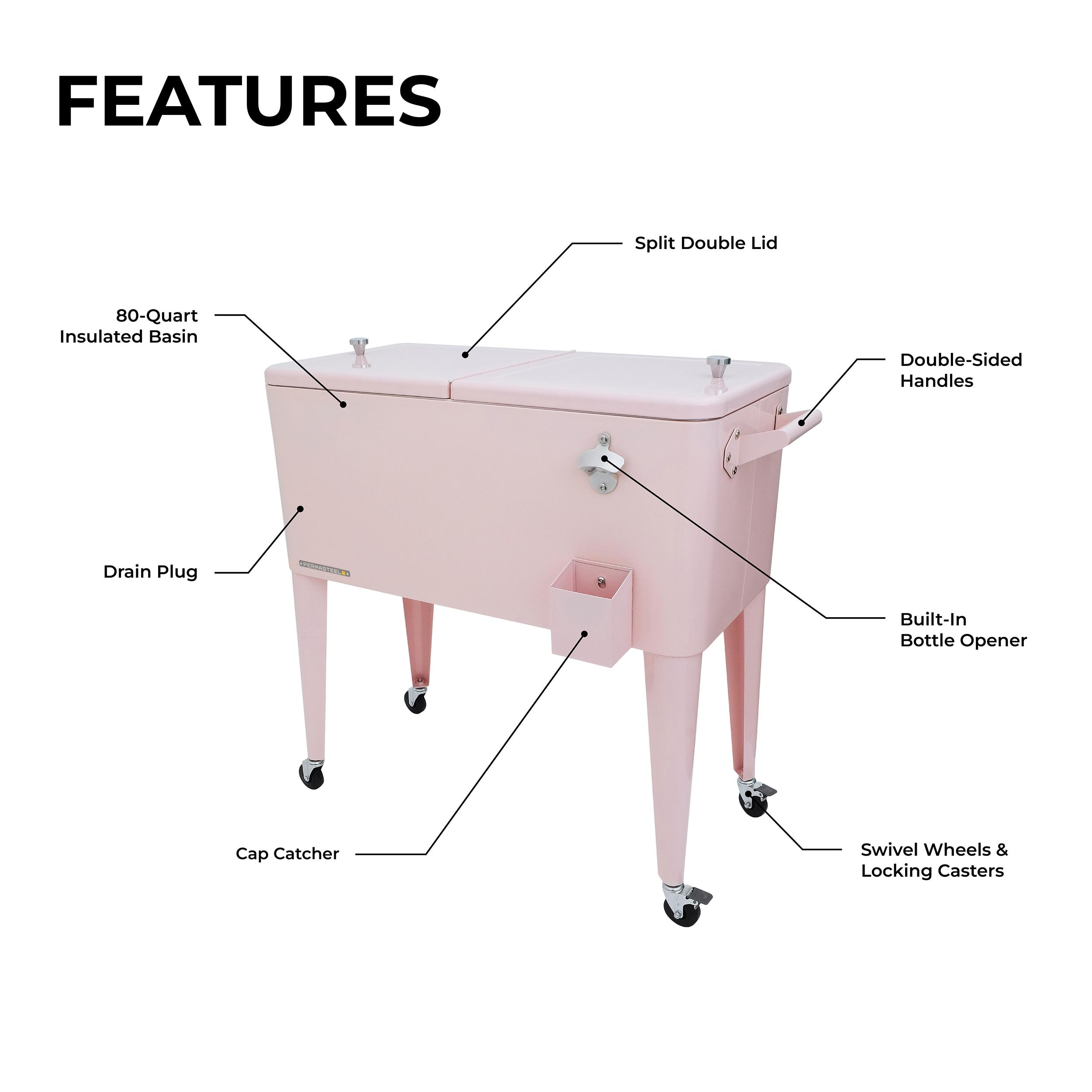 Winado 80 Qt. Outdoor Rolling Cooler Cart