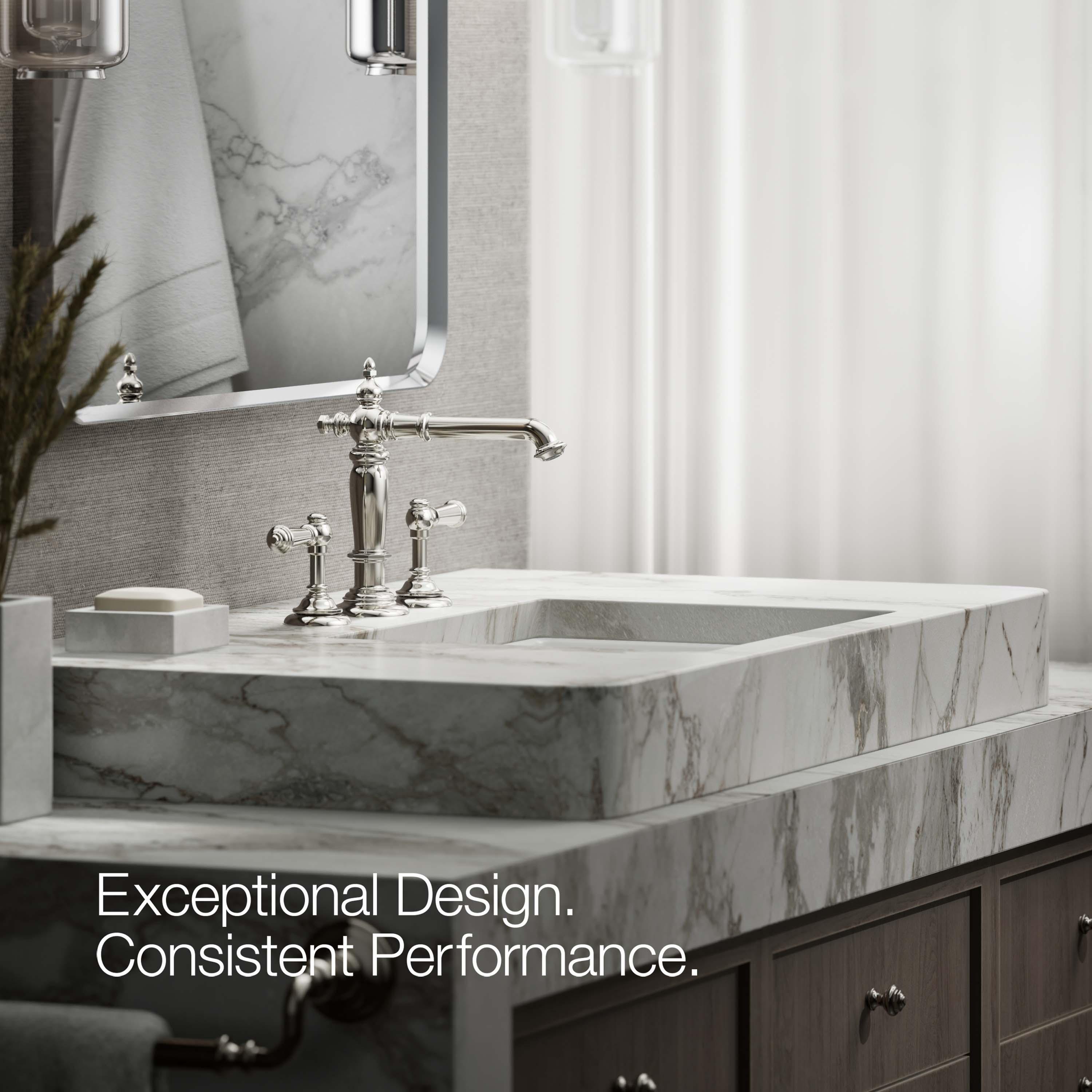 Artifacts® Widespread Bathroom Faucet with Drain Assembly