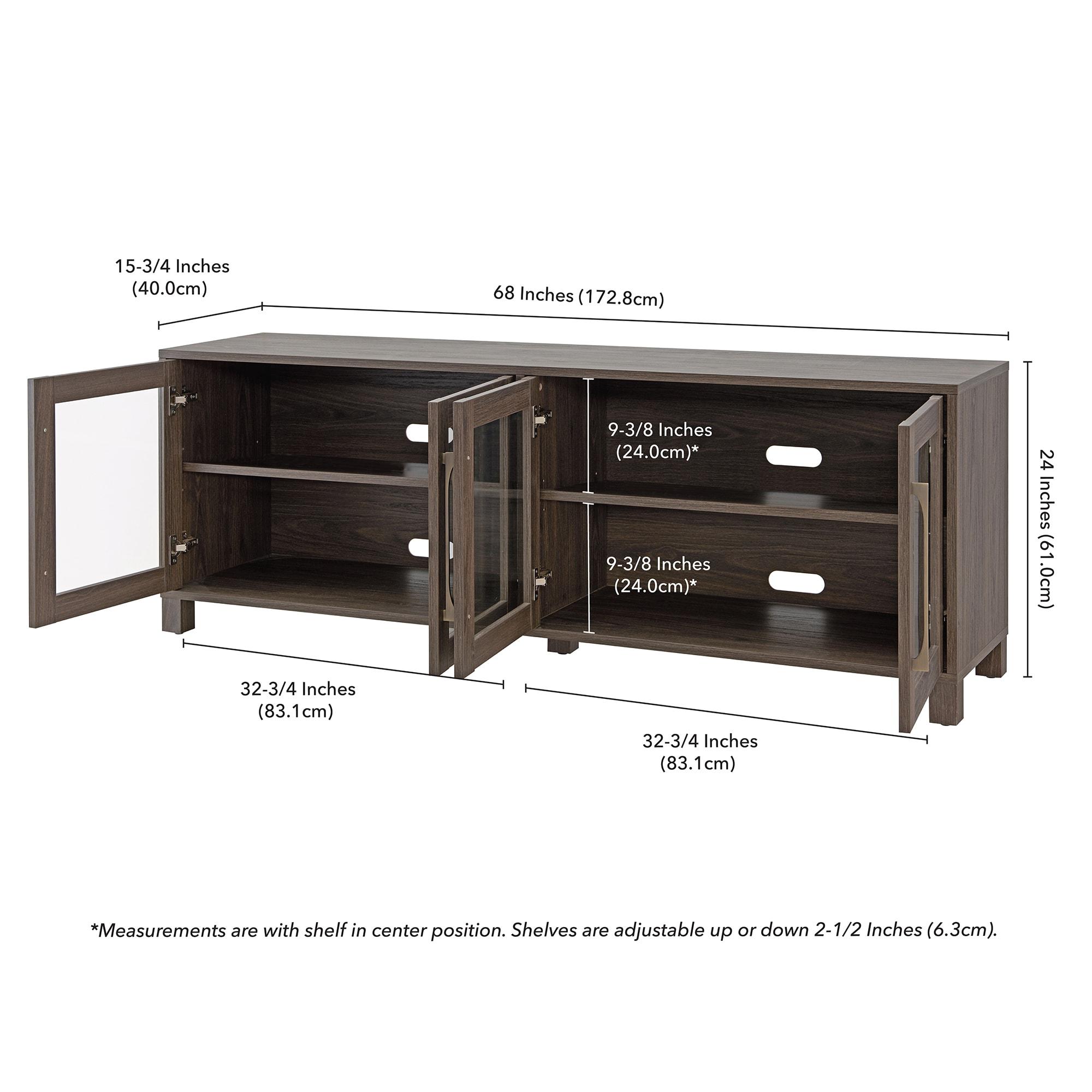 Evelyn&Zoe Quincy Rectangular TV Stand for TV's up to 75", Alder Brown