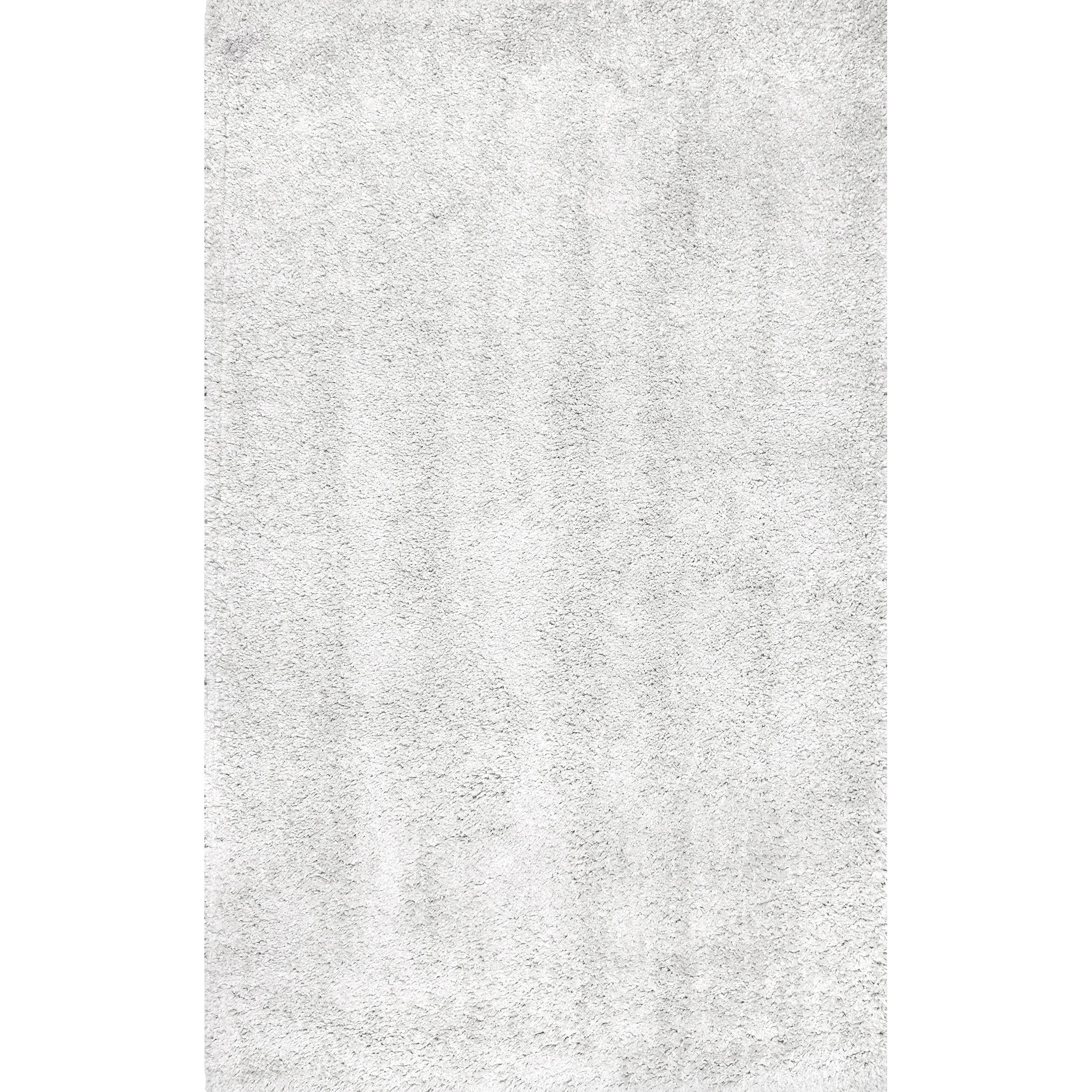 Nuloom Kara Solid 2x6 Runner Shag Indoor Area Rug for Living Room Bedroom Dining Room Nursery Entryway Hallway, Ivory