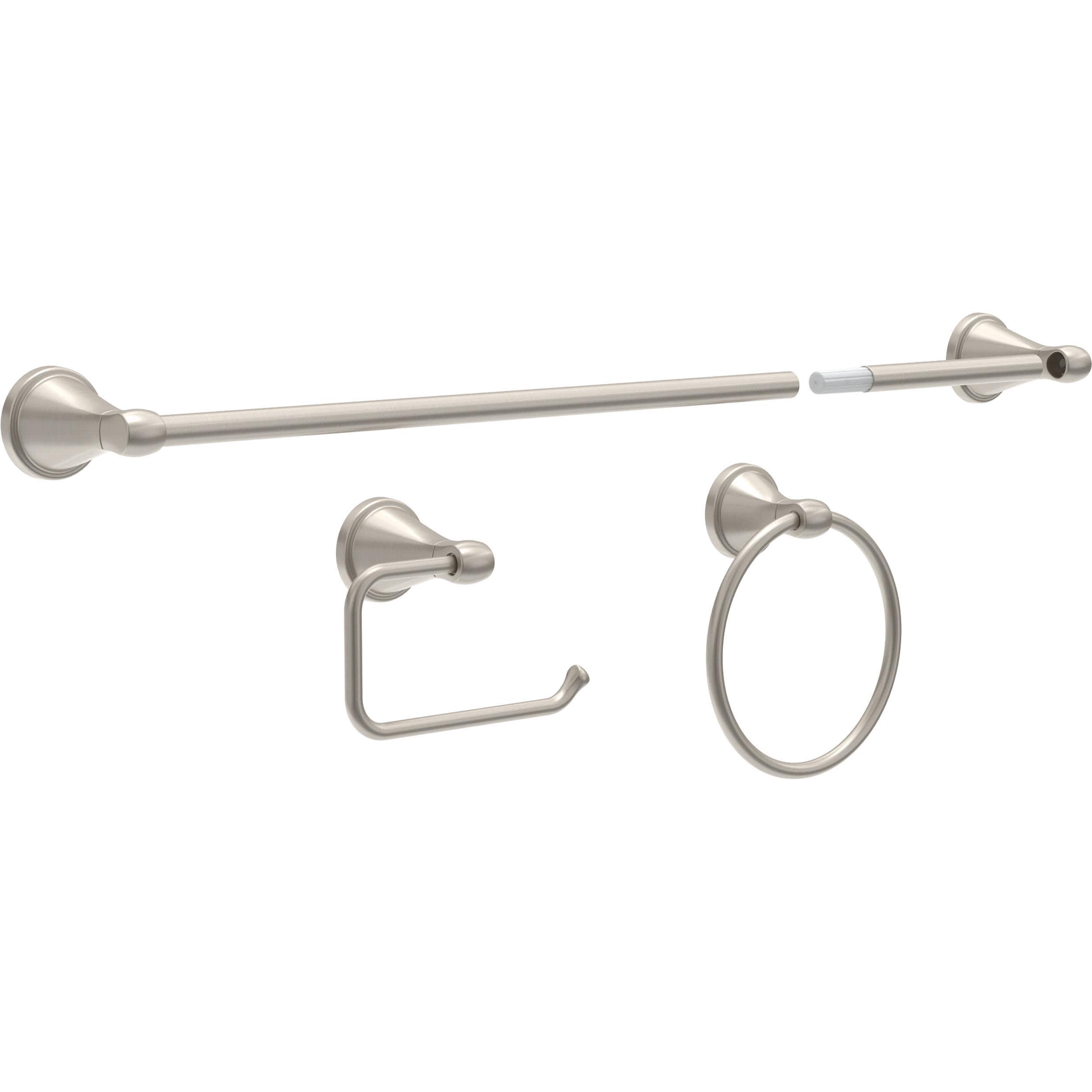 Becker Brushed Nickel 3-Piece Bathroom Hardware Set