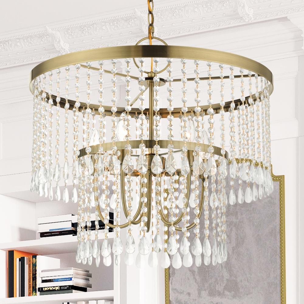 Livex Lighting Elizabeth 5 - Light Pendant in  Antique Brass