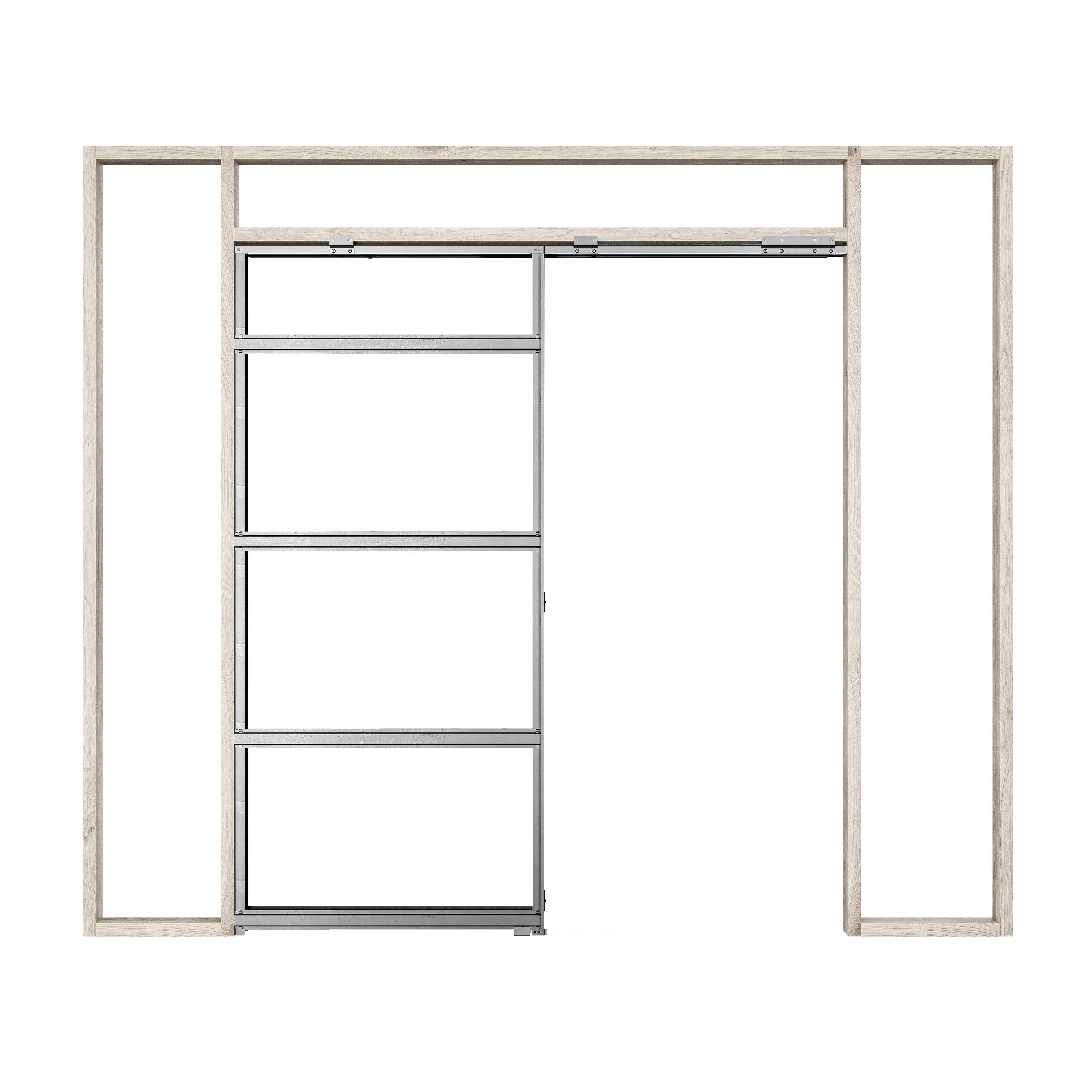 ROCKET 30-in x 80-in Steel Pocket Door Frame with Frame and hardware