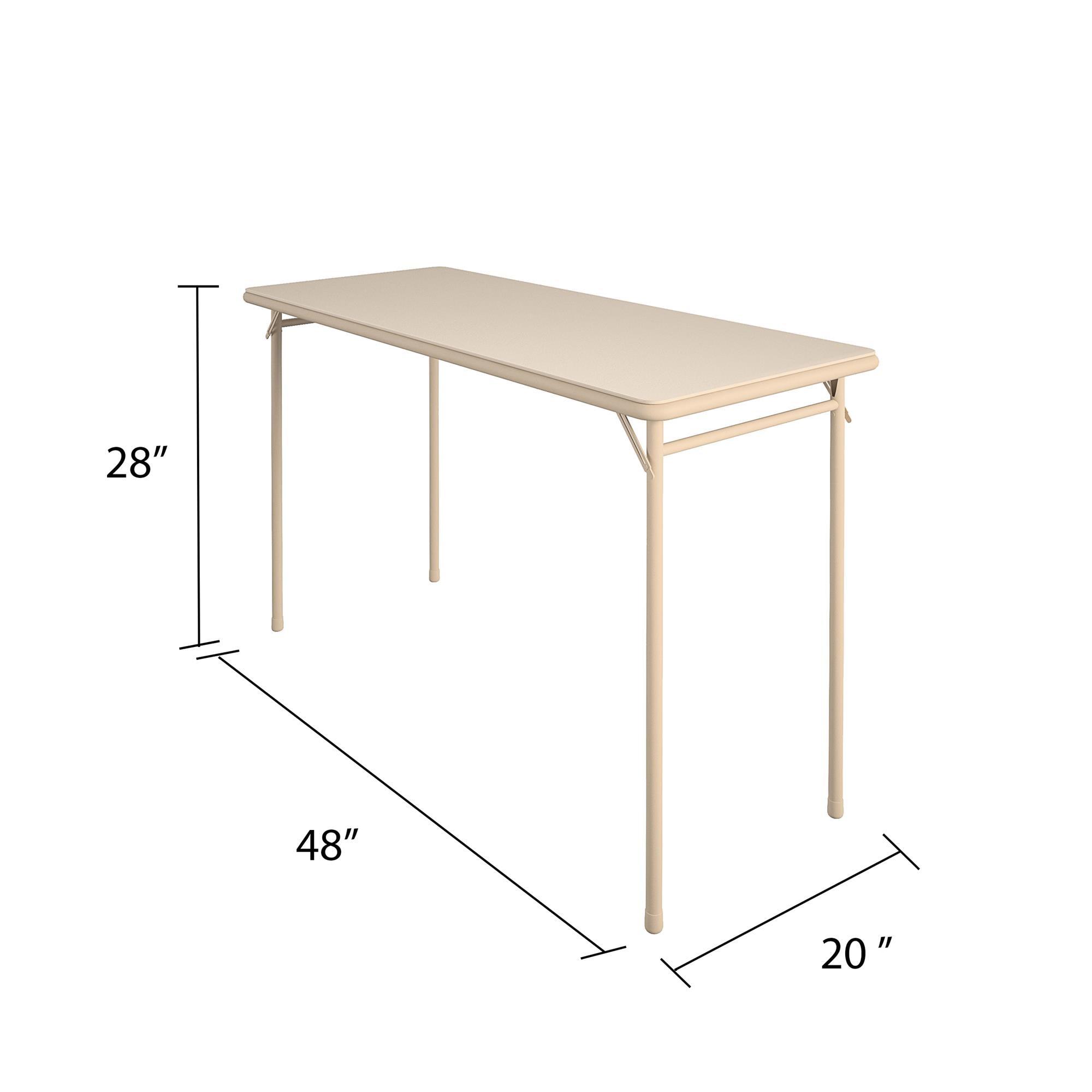 COSCO 20" x 48" Vinyl Top Serving Folding Table