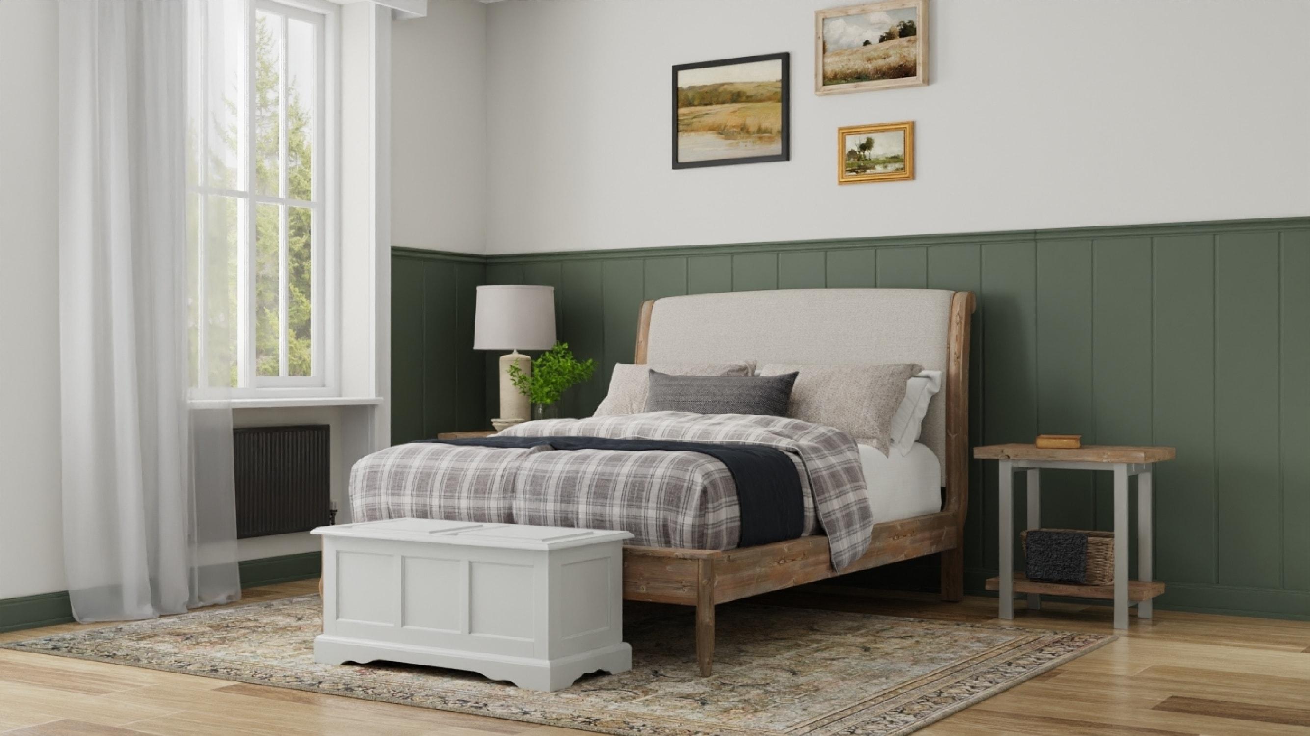 Carolina Living Hayden Blanket Chest Antique Ivory: Adult Assembly, Wood Frame, 100 lb Capacity