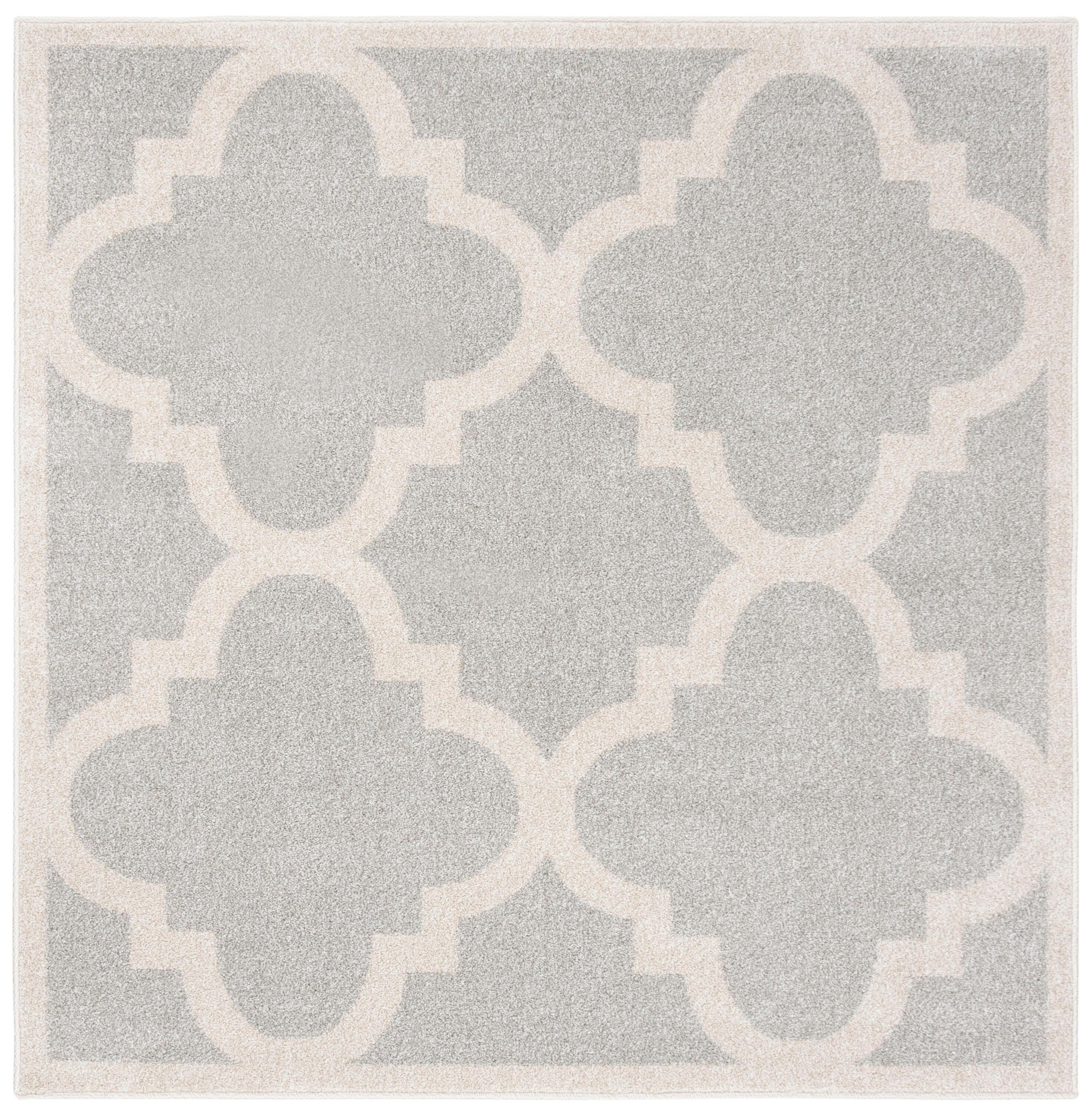 Amherst AMT423 Power Loomed Indoor Area Rug - Light Grey/Beige - 5'x5' - Safavieh