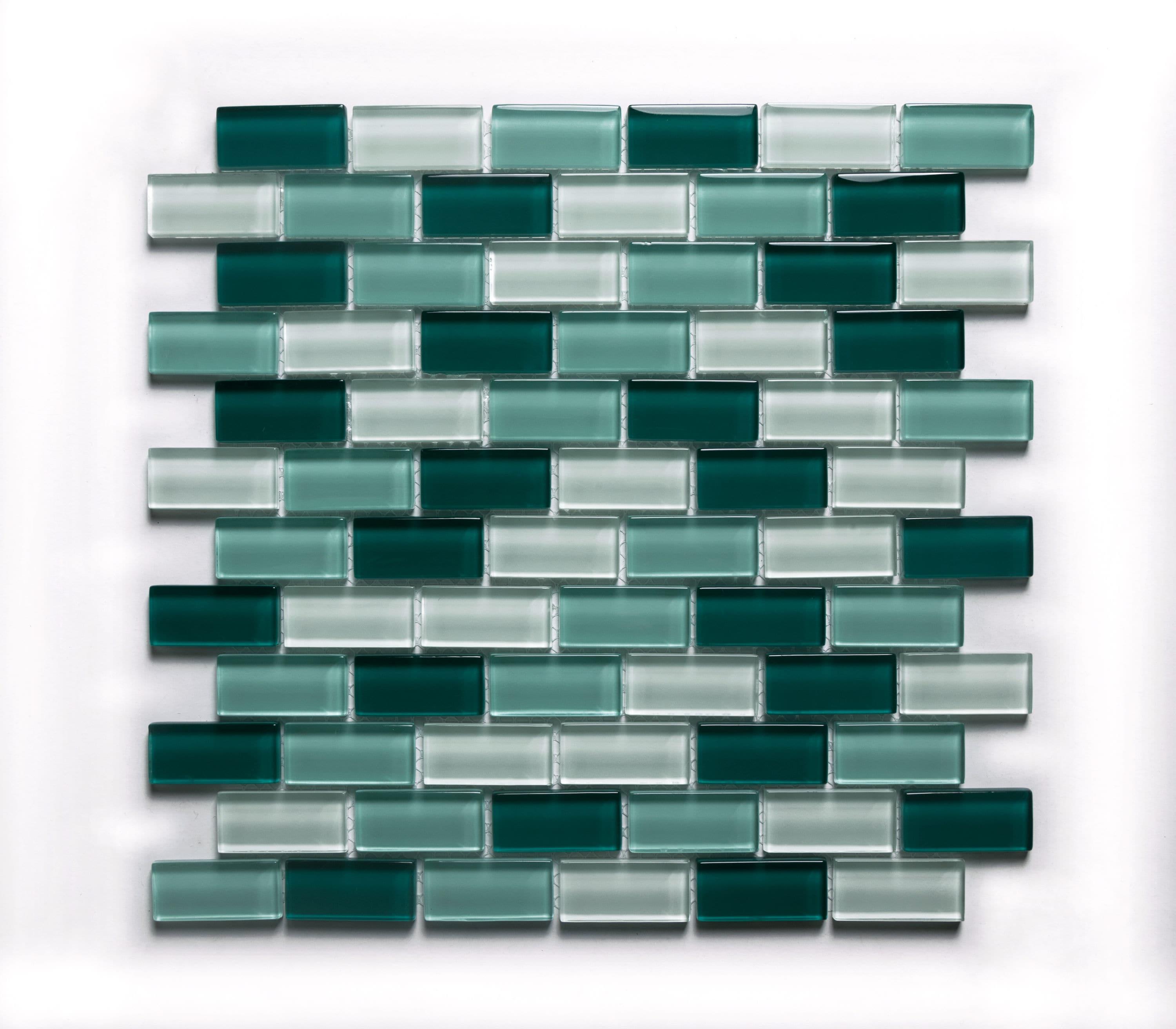 WS Tiles® Swimming Pool Series 1" x 2" Straight Edge Glass Mosaic Tile
