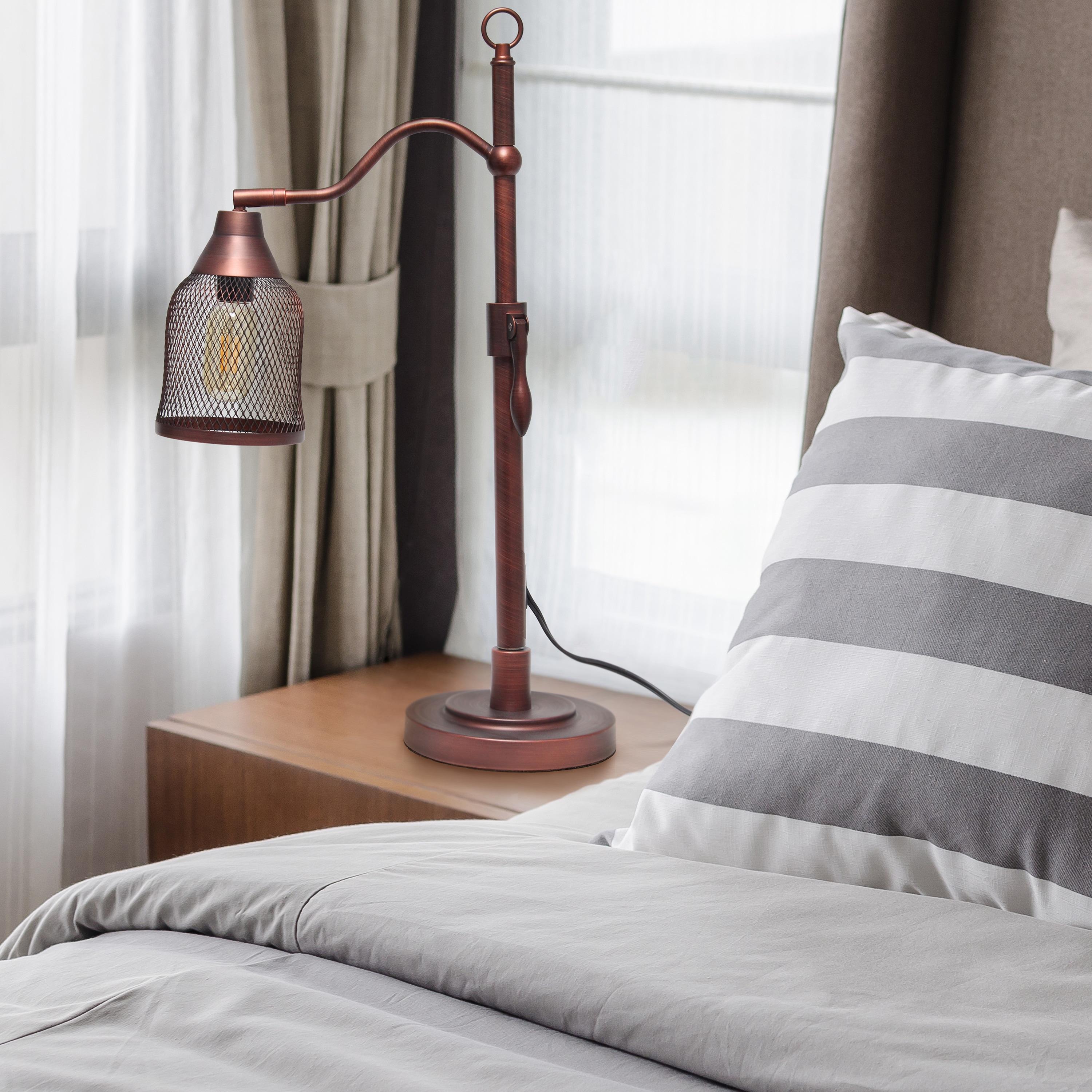 Williston Forge Fawnia 20.75" Red Bronze Arched Table Lamp & Reviews | Wayfair