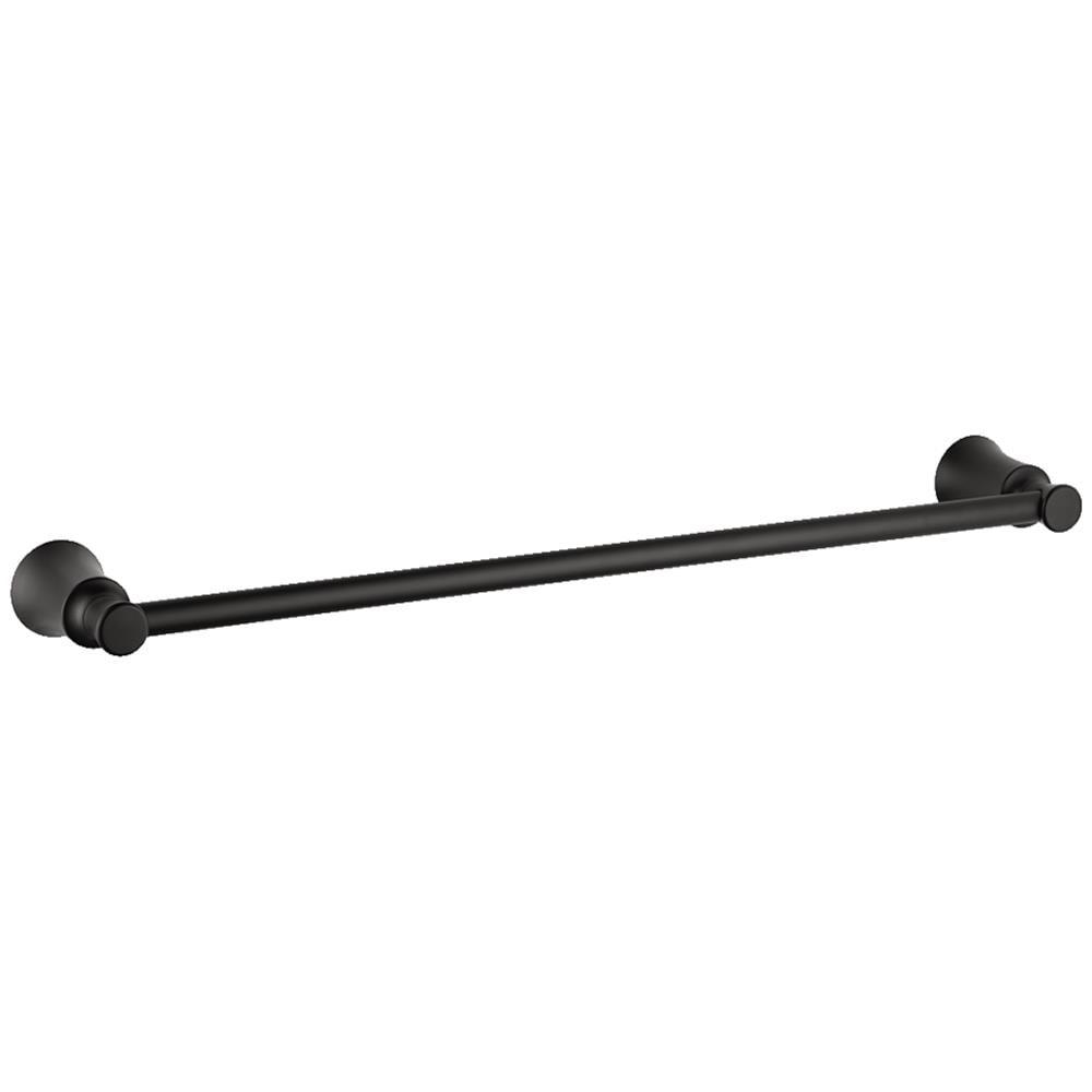 Matte Black 24" Wall Mounted Metal Towel Bar