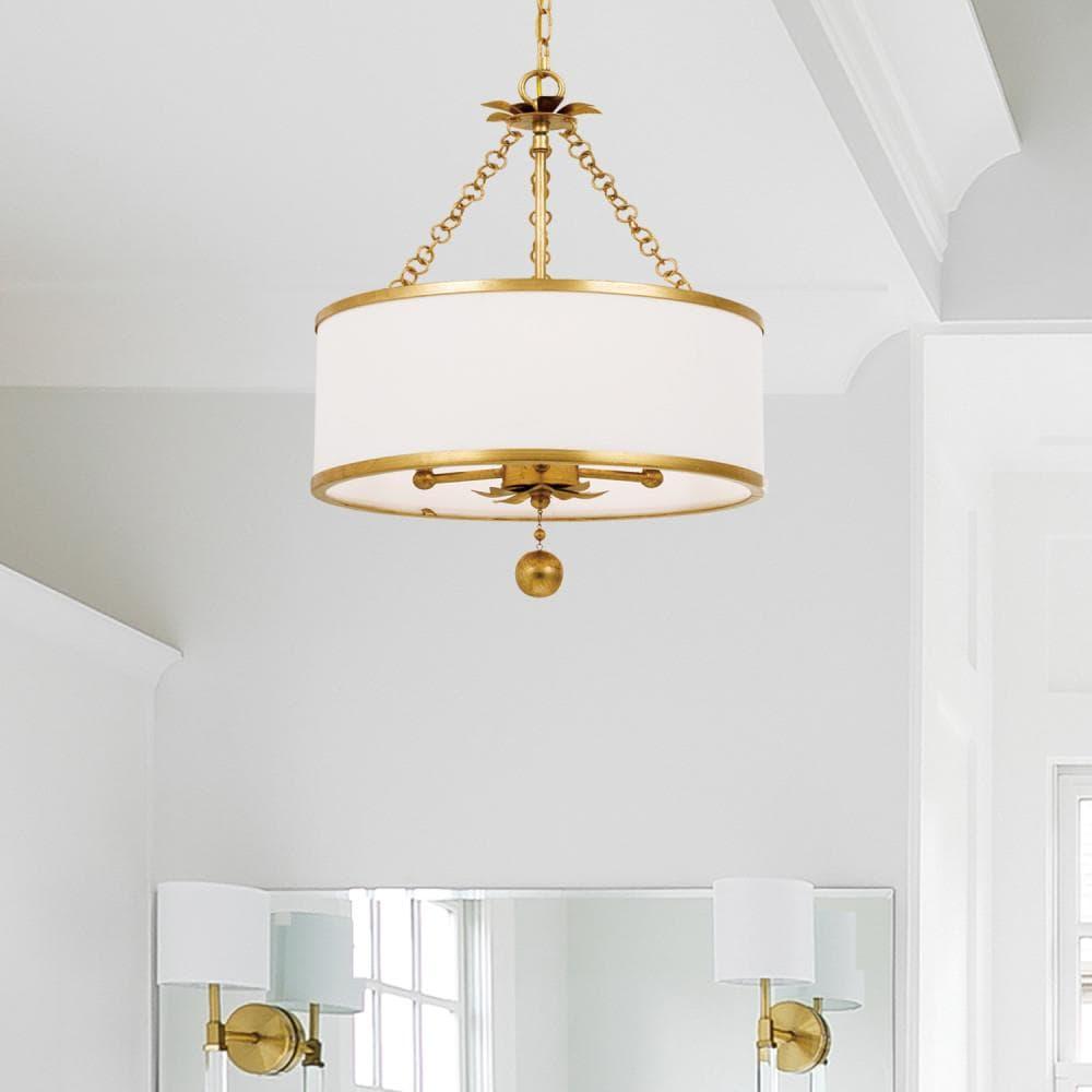 Crystorama Lighting Broche 3 - Light Chandelier in  Antique Gold