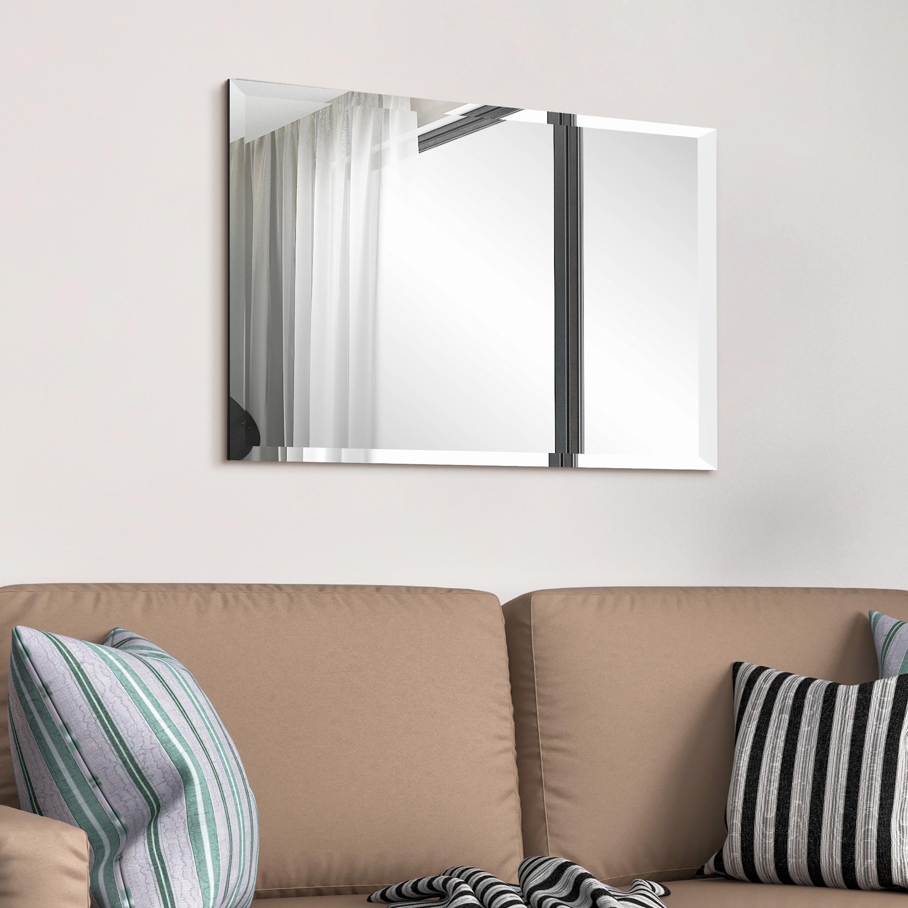 Empire Art Direct Frameless Beveled Prism Wall Mirror - Clear 24 in. x 0.39 in. x 36 in.
