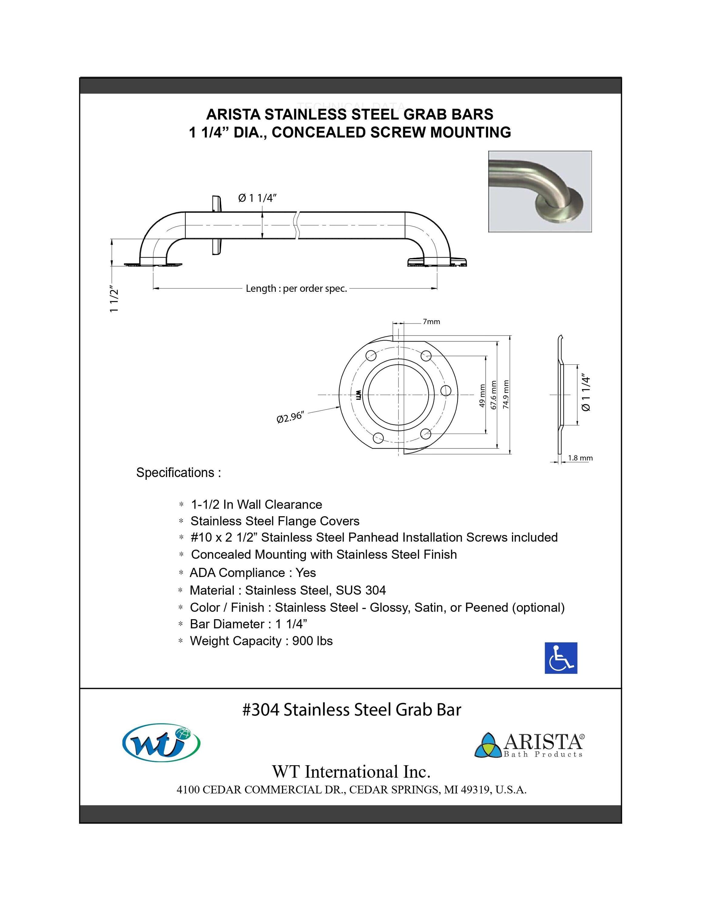 Arista® Grab Bar