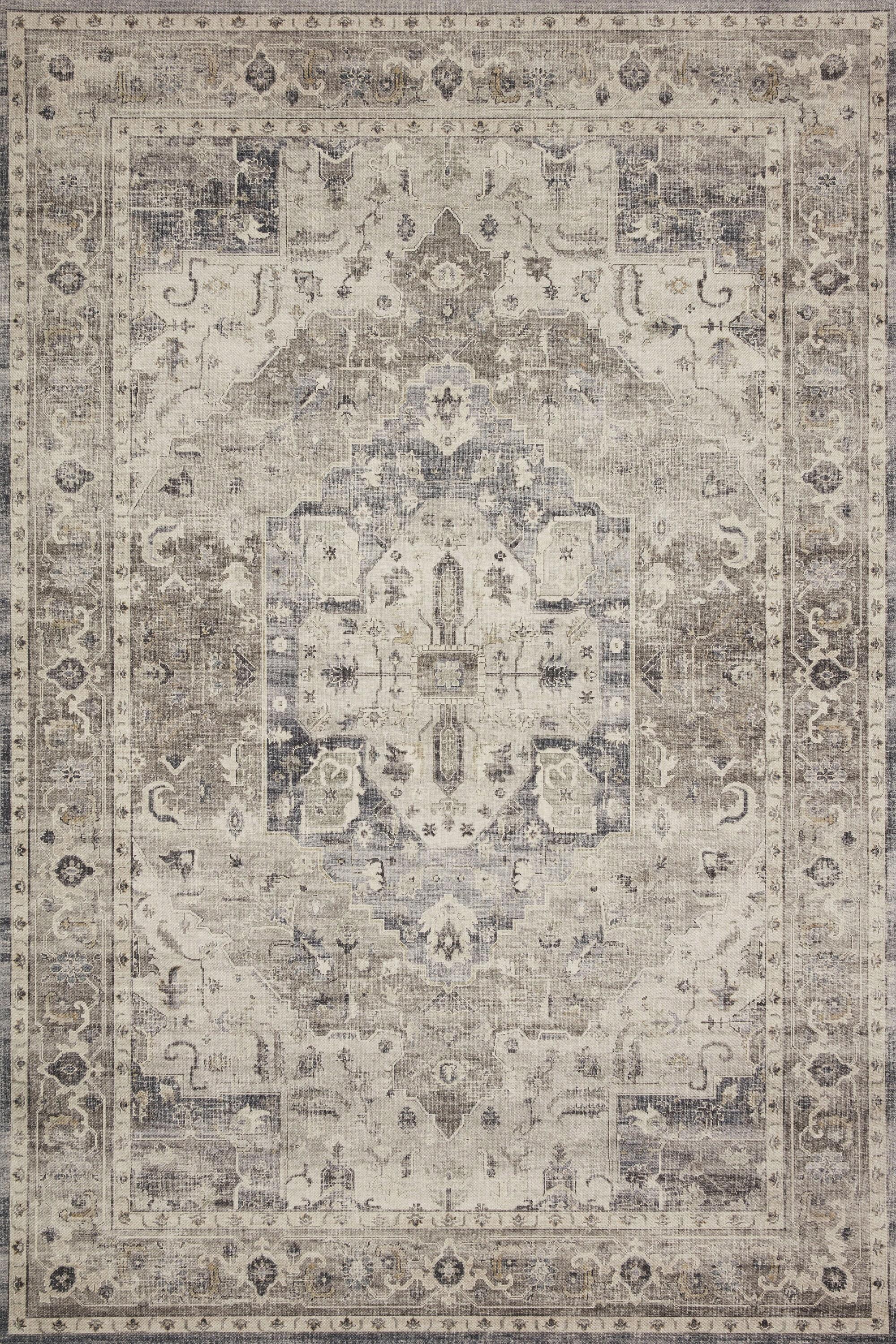 Loloi II Hathaway Printed Oriental Steel / Ivory Area Rug