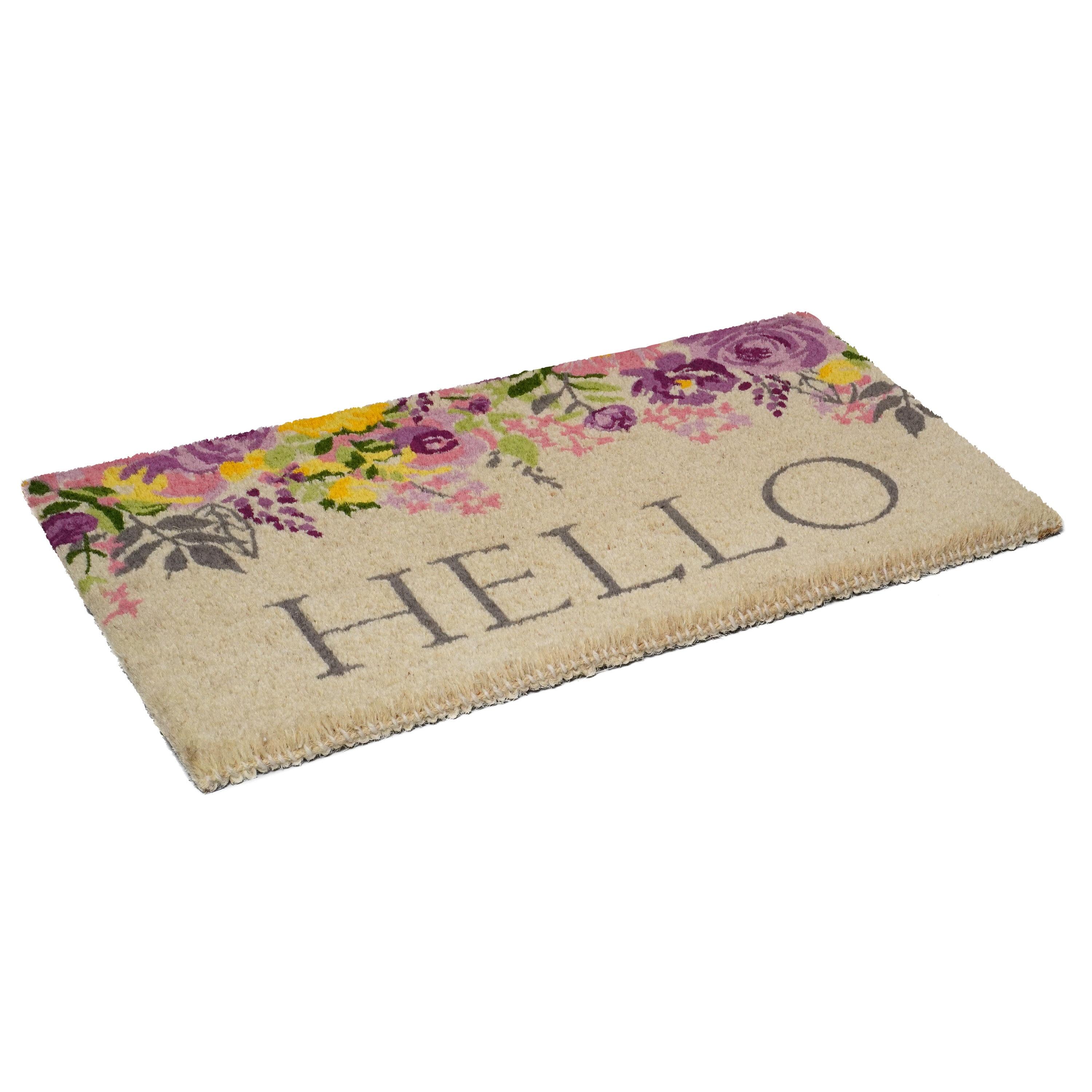 Calloway Mills 112902436 Blossoming Floral Hello Doormat 24" x 36"