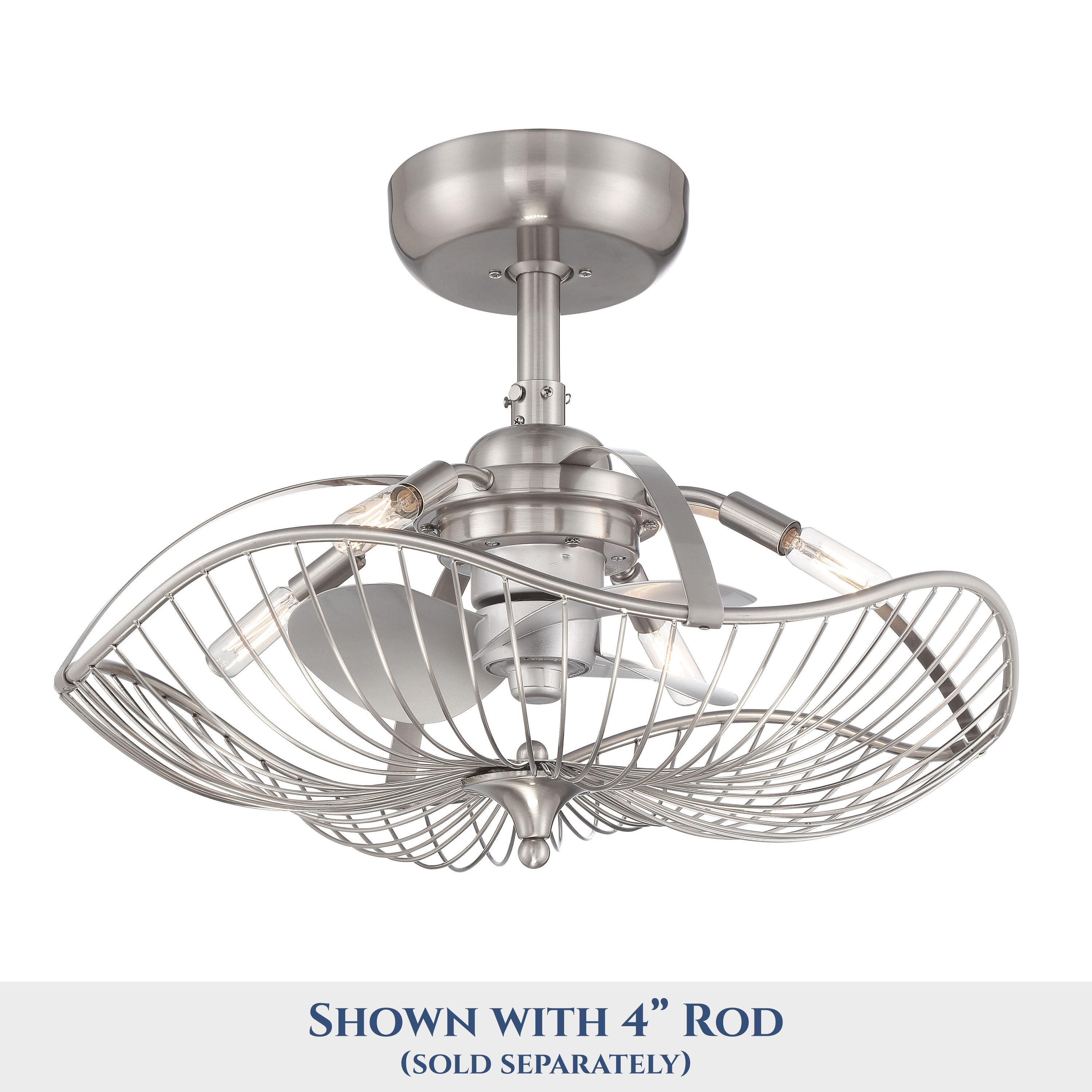 House of Hampton® 22" Akoni 3 - Blade Ceiling Fan with Light Kit Included