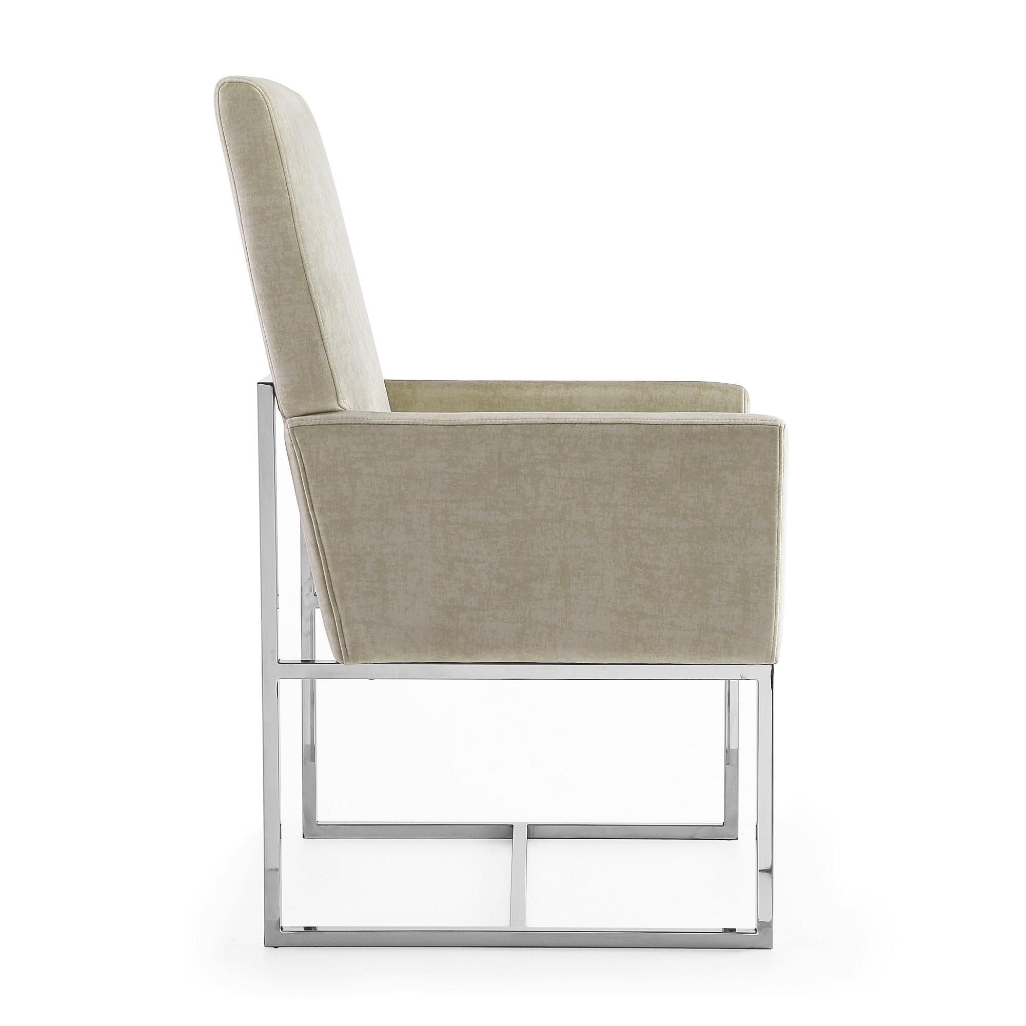 Orren Ellis Bejarano 18.9'' H Velvet Upholstered Metal Armchair