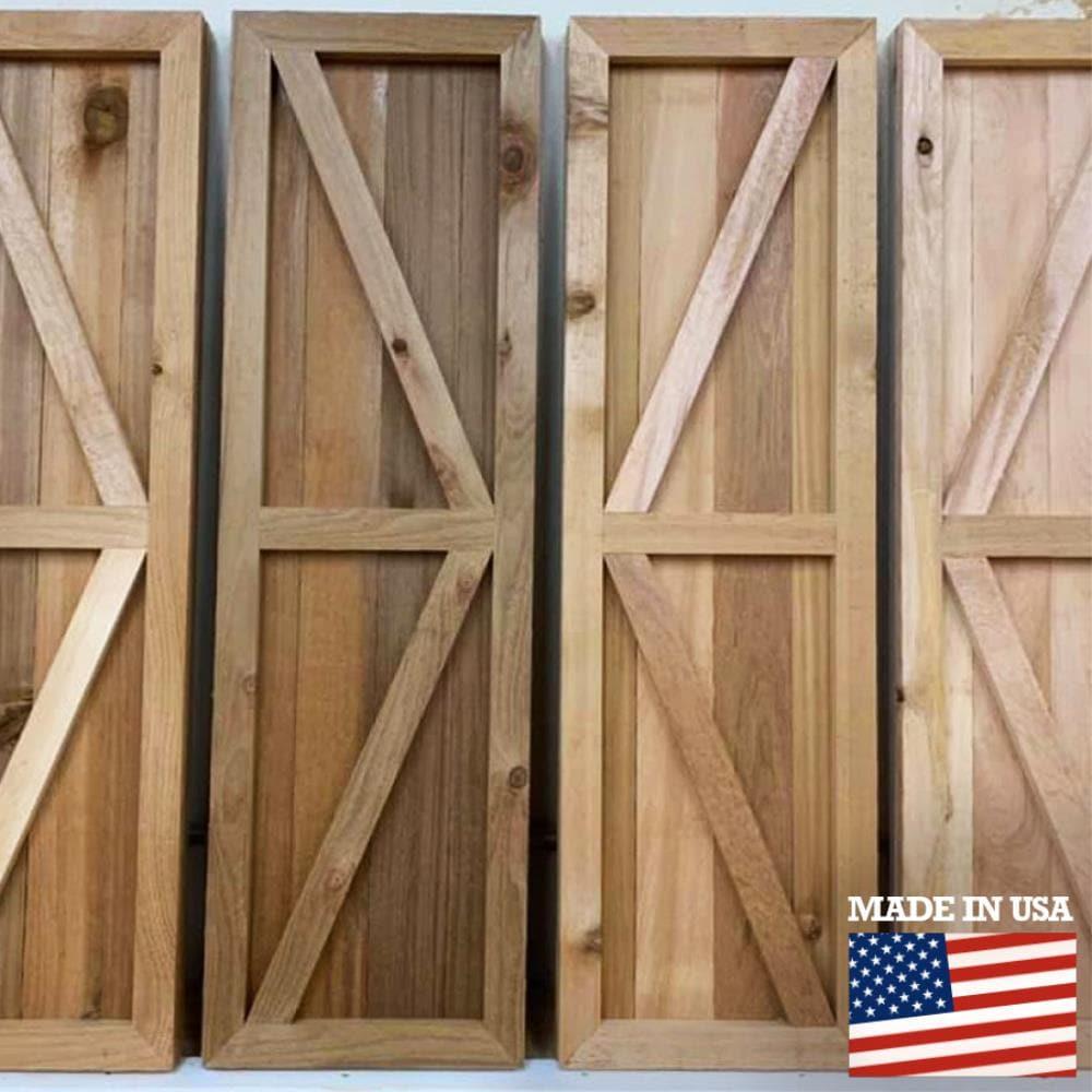 Ekena Millwork TimberCraft 5 3/8" Boards Joined Board-n-Batten Shutters w/Z-Bar, Western Red Cedar (Per Pair) (Set of 2)