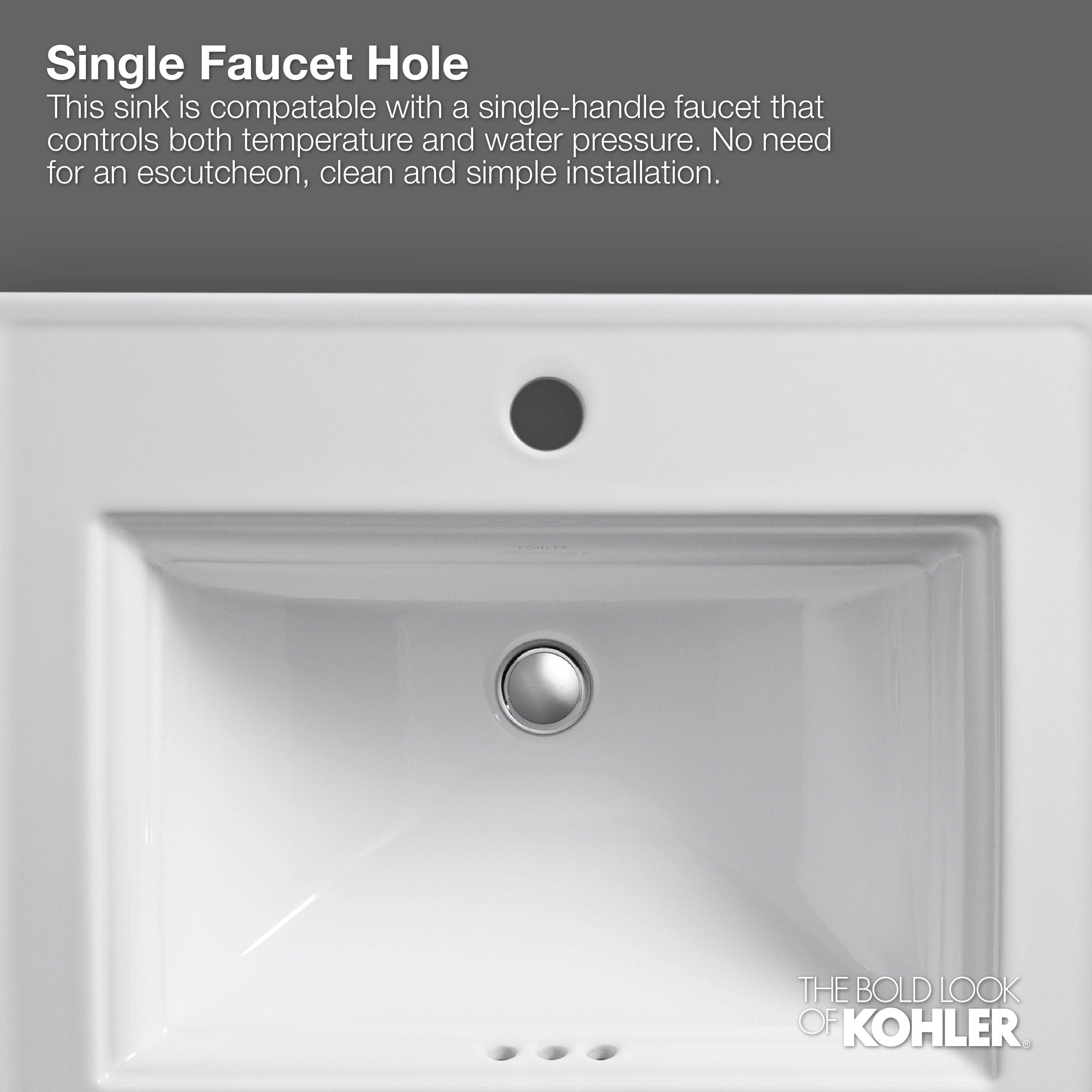 Pennington Ceramic Oval Drop-In Bathroom Sink with Overflow