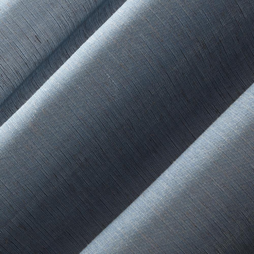 No. 918 Daniela 1-Piece Linen Blend Semi-Sheer Rod Pocket Curtain Panel, 54"x84", Denim Blue