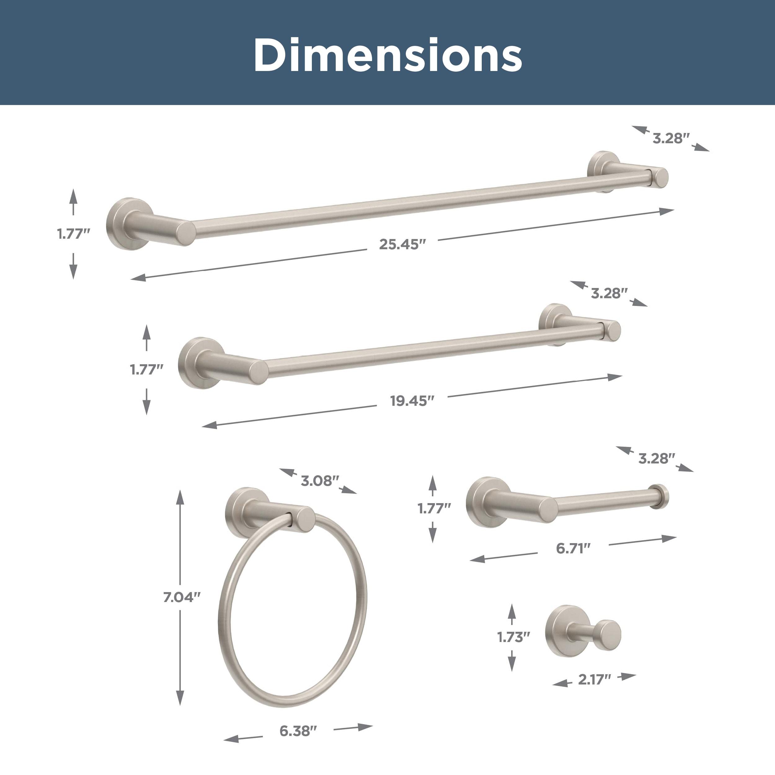 Franklin Brass 5 - Piece Bathroom Hardware Set WAK65-BN