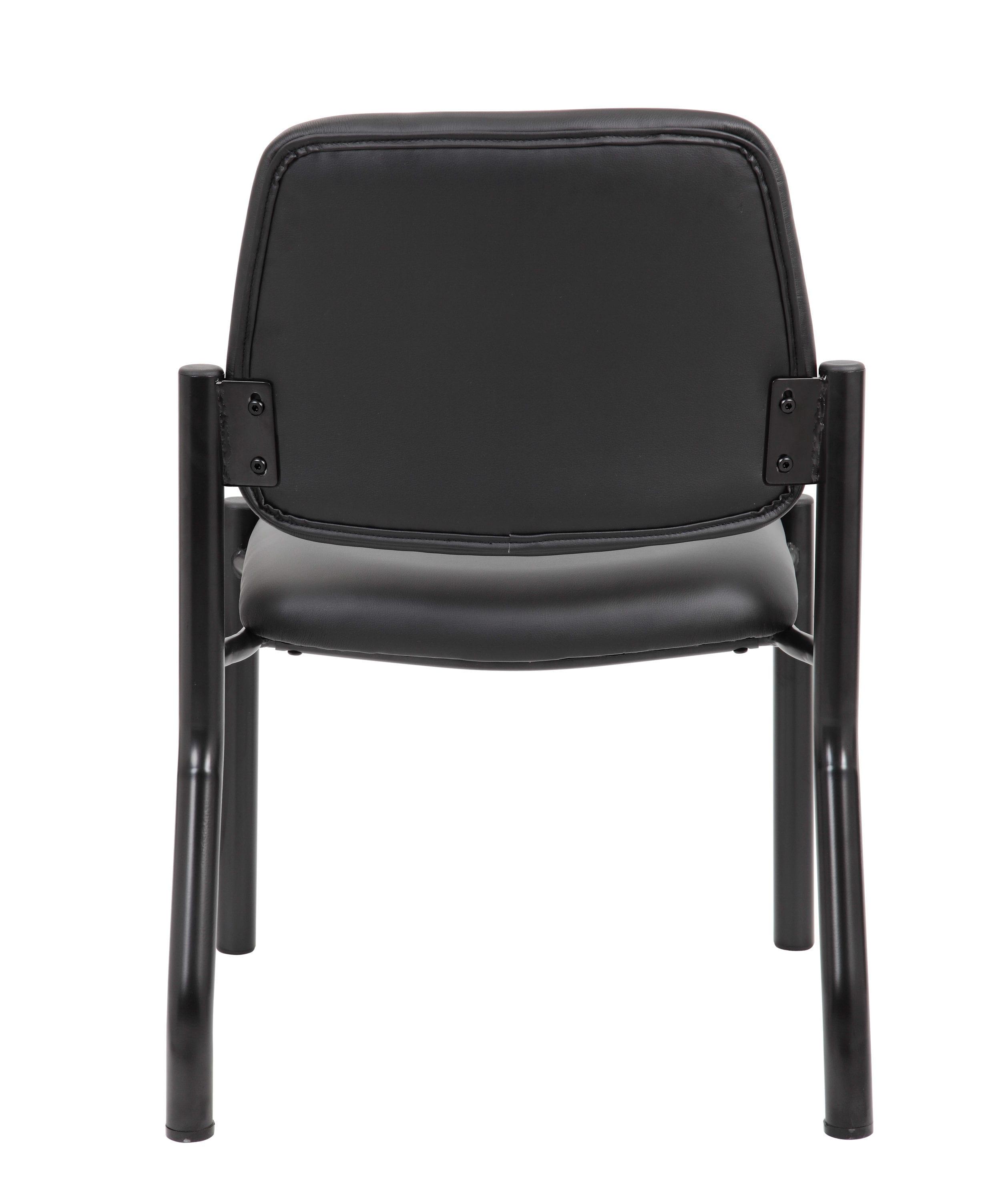 300lbs Weight Capacity Guest Chair Antimicrobial Black - Boss Office Products