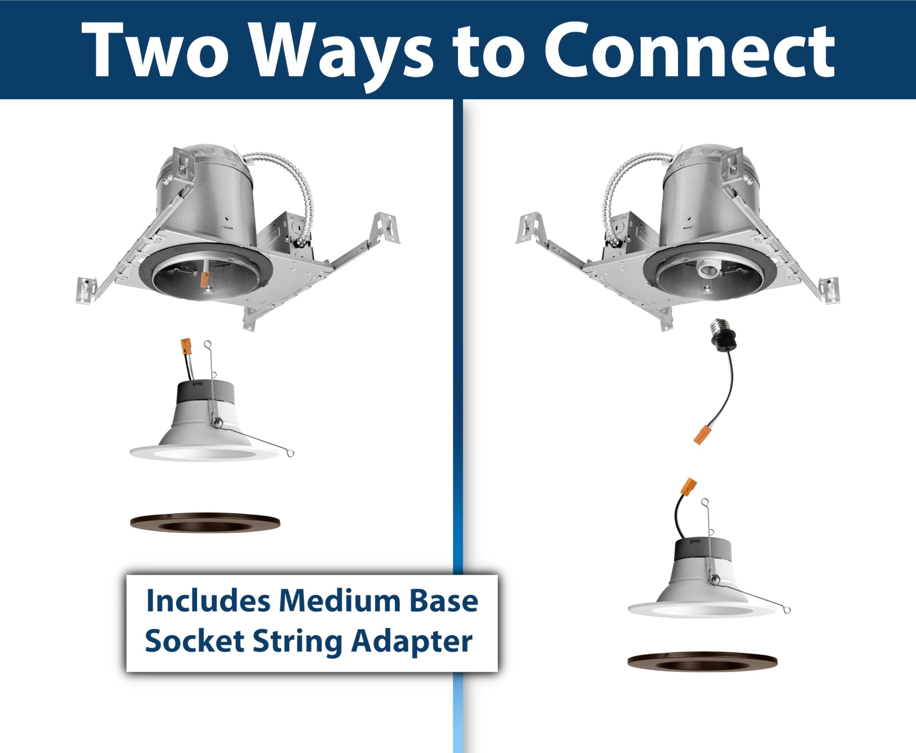 6'' Dimmable Air-Tight IC Rated LED Retrofit Recessed Lighting Kit