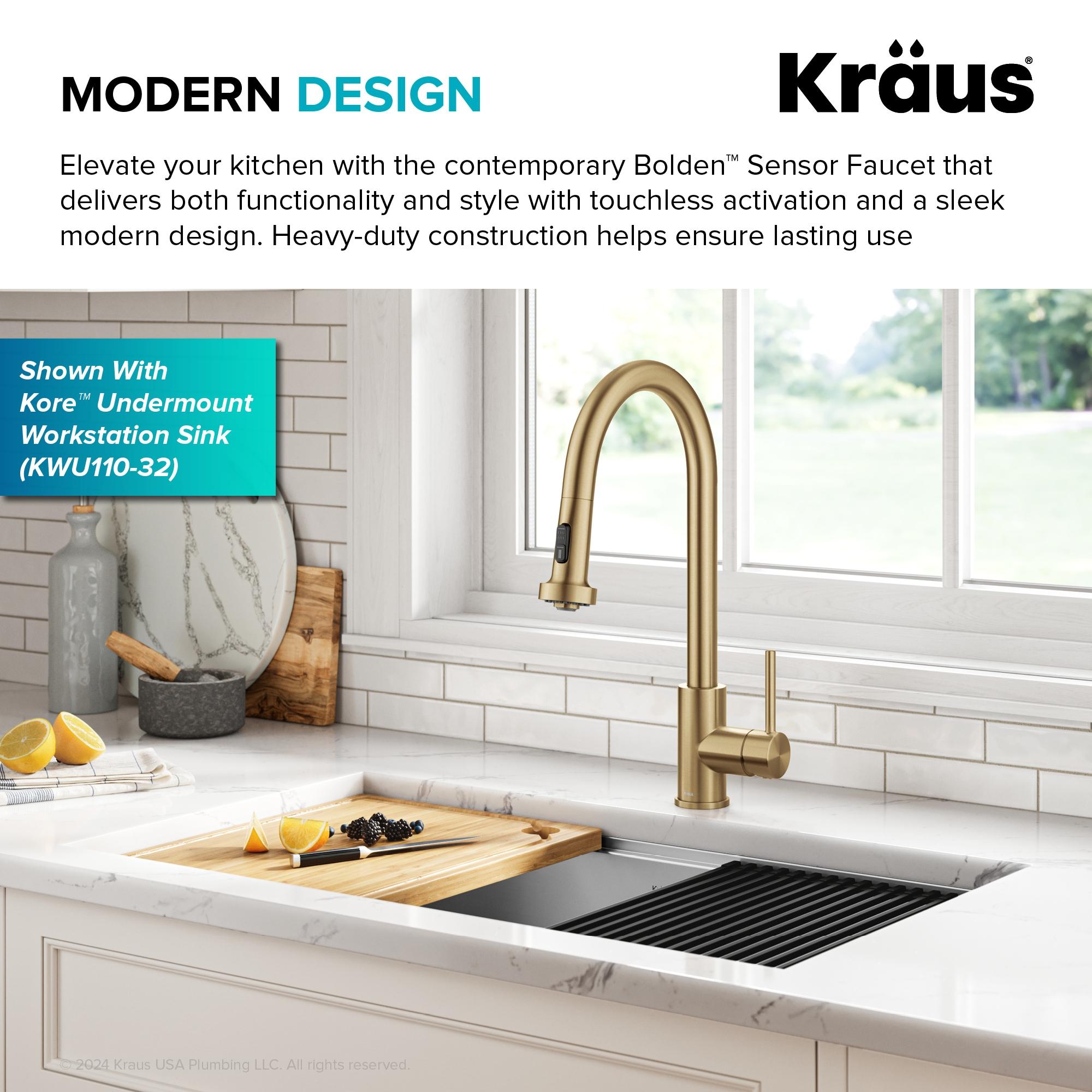 KRAUS Bolden Motion Sensor Single Handle Pull Down Touchless Kitchen Faucet