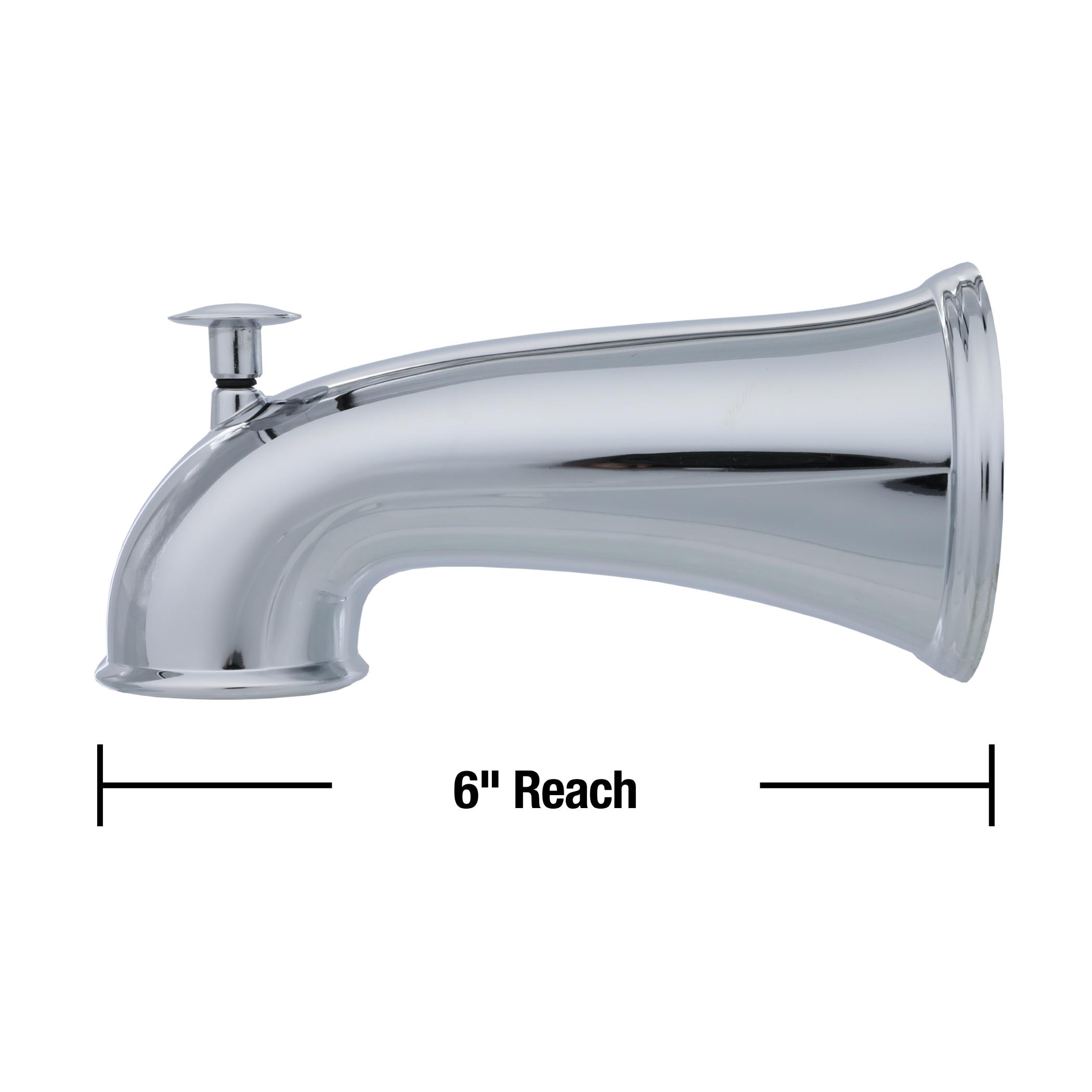 Danco 6 in. Decorative Tub Spout with Pull Up Diverter in Chrome (10315)