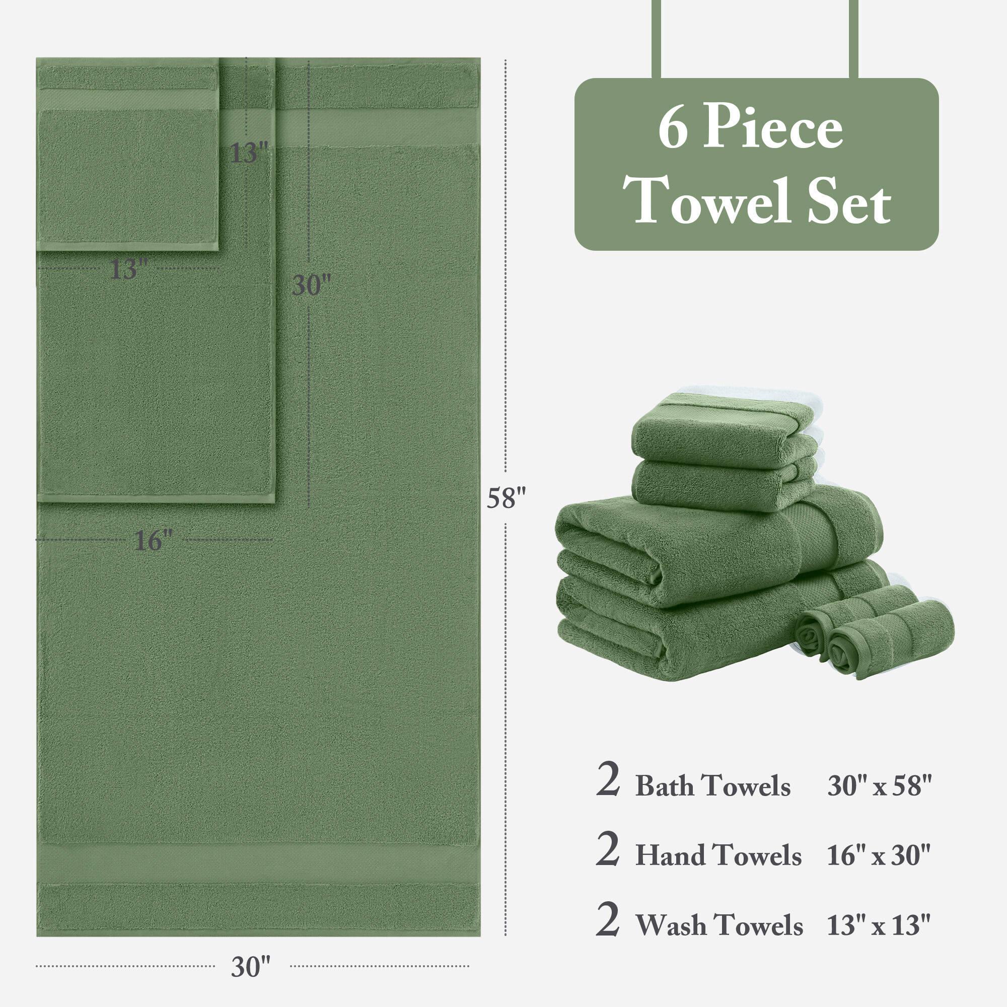 Turkish 100% Cotton Oversized Towel Set