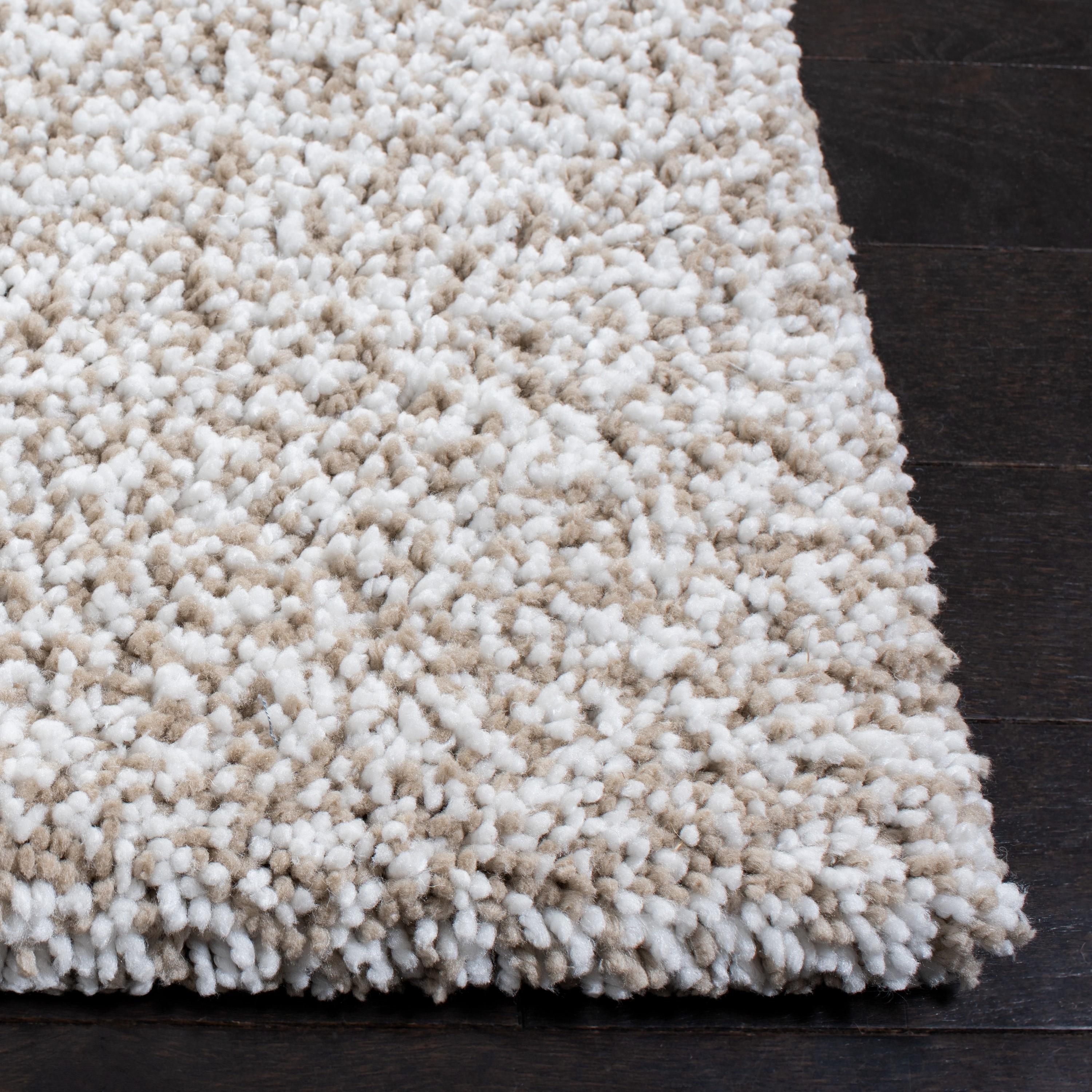 Ultimate Shag SGU211 Hand Tufted Indoor Area Rug - Sand/Ivory - 5'x8' - Safavieh.