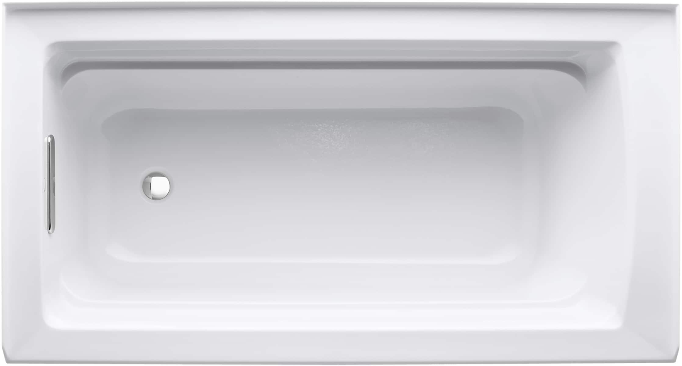 Archer® 60" x 32" Acrylic Alcove Soaking Bathtub with Comfort Depth