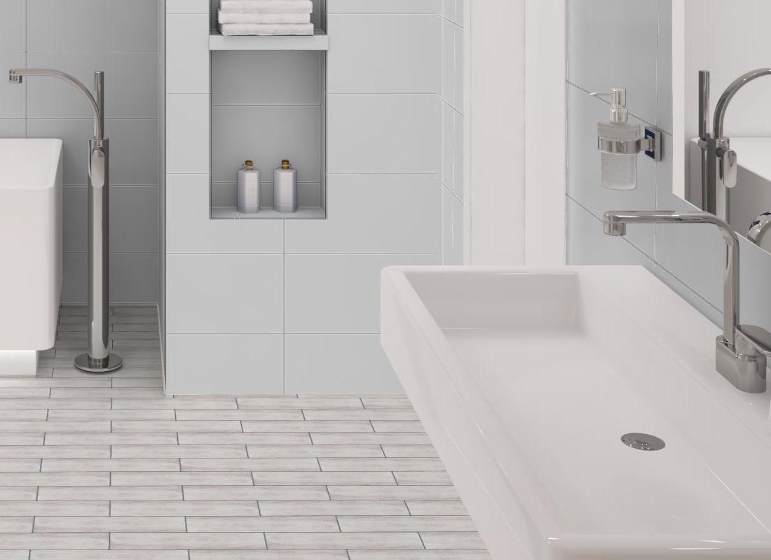 Kendel 3'' x 14'' Glass Subway Kitchen Backsplash and Shower Wall Tile